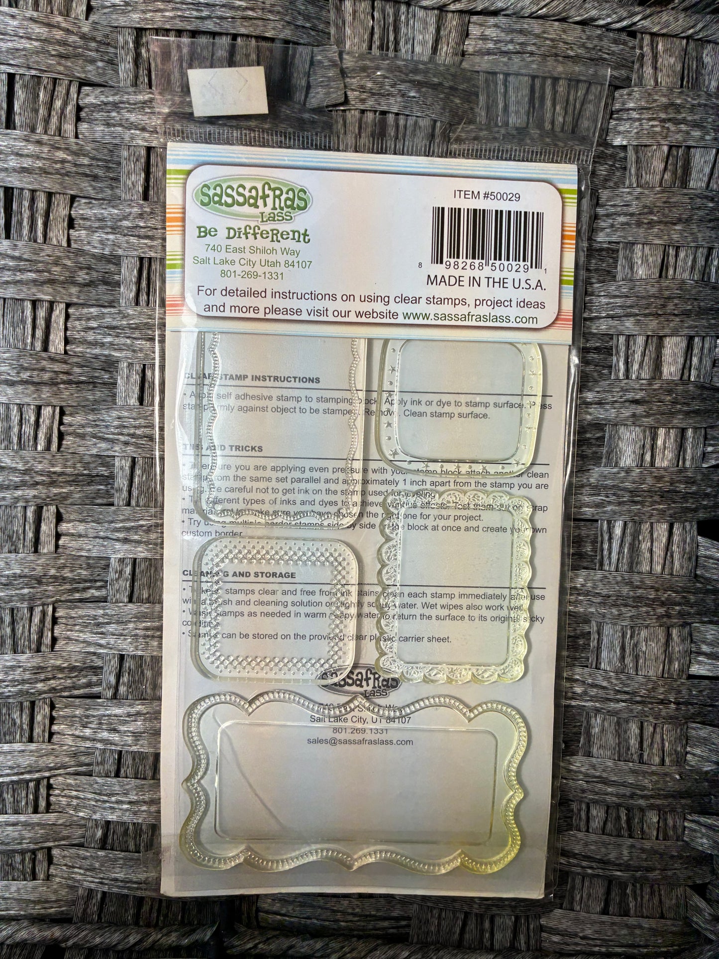 SASSAFRAS LASS NON YELLOWING CLEAR STAMPS TAG-A-LICIOUS