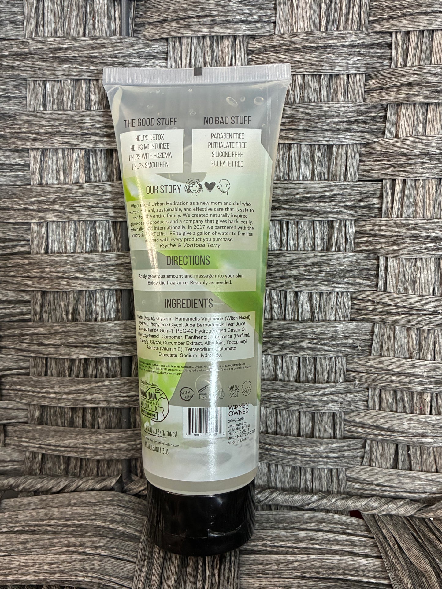 URBAN HYDRATION SOOTHING & COOLING ALOE VERA LEAF DAILY BODY MOISTURIZER