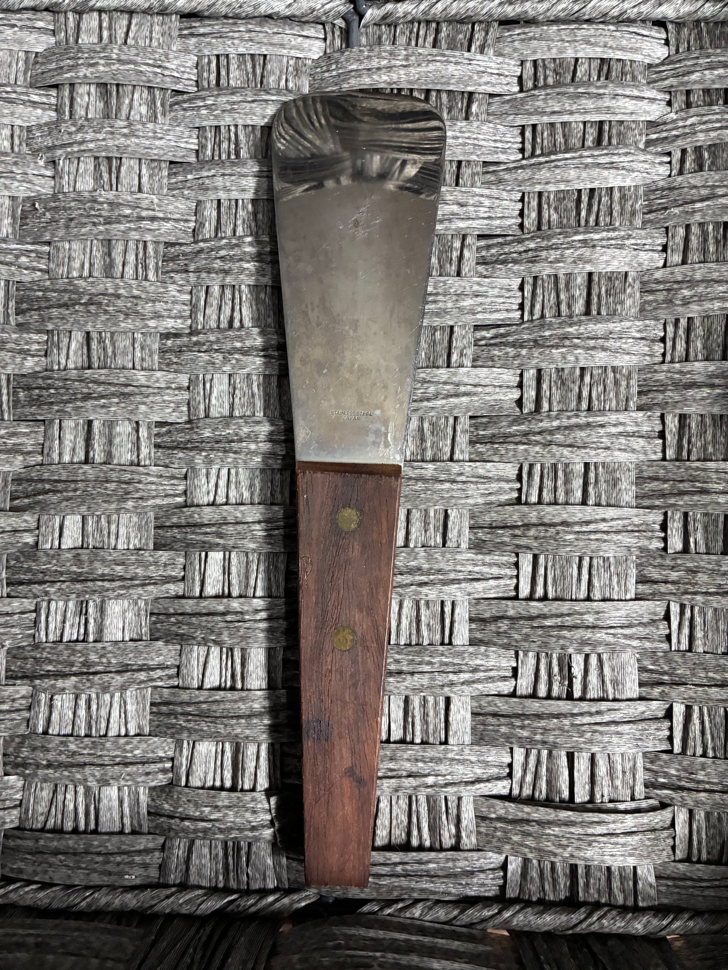 VINTAGE JAPAN STAINLESS STEEL ICE CREAM SPADE FEDERAL LAND BANK ASSOCIATION
