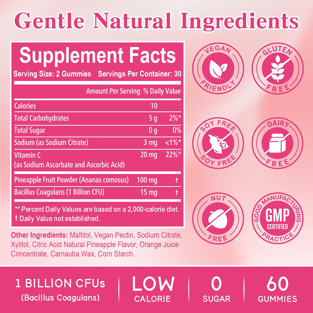 WOMENS WELLNESS GUMMIES, HAWAIIAN PINEAPPLE SUGAR FREE, 60CT, FEMININE BALANCE