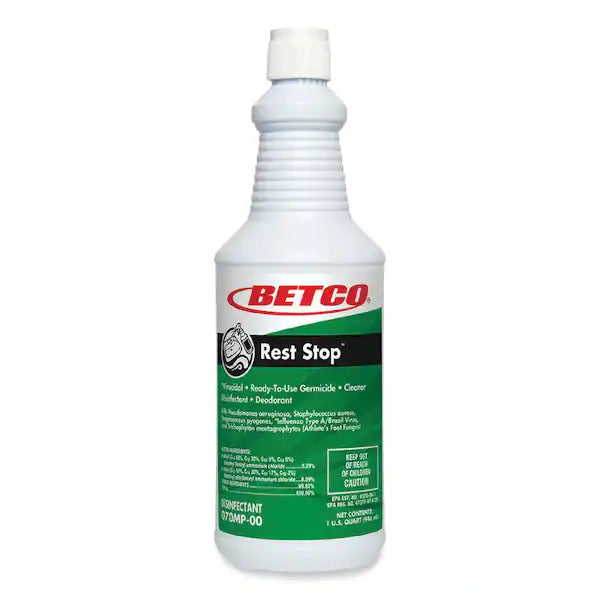 BETCO REST STOP READY TO USE GERMICIDE CLEANER DEODORANT DISINFECTANT 1 QUART