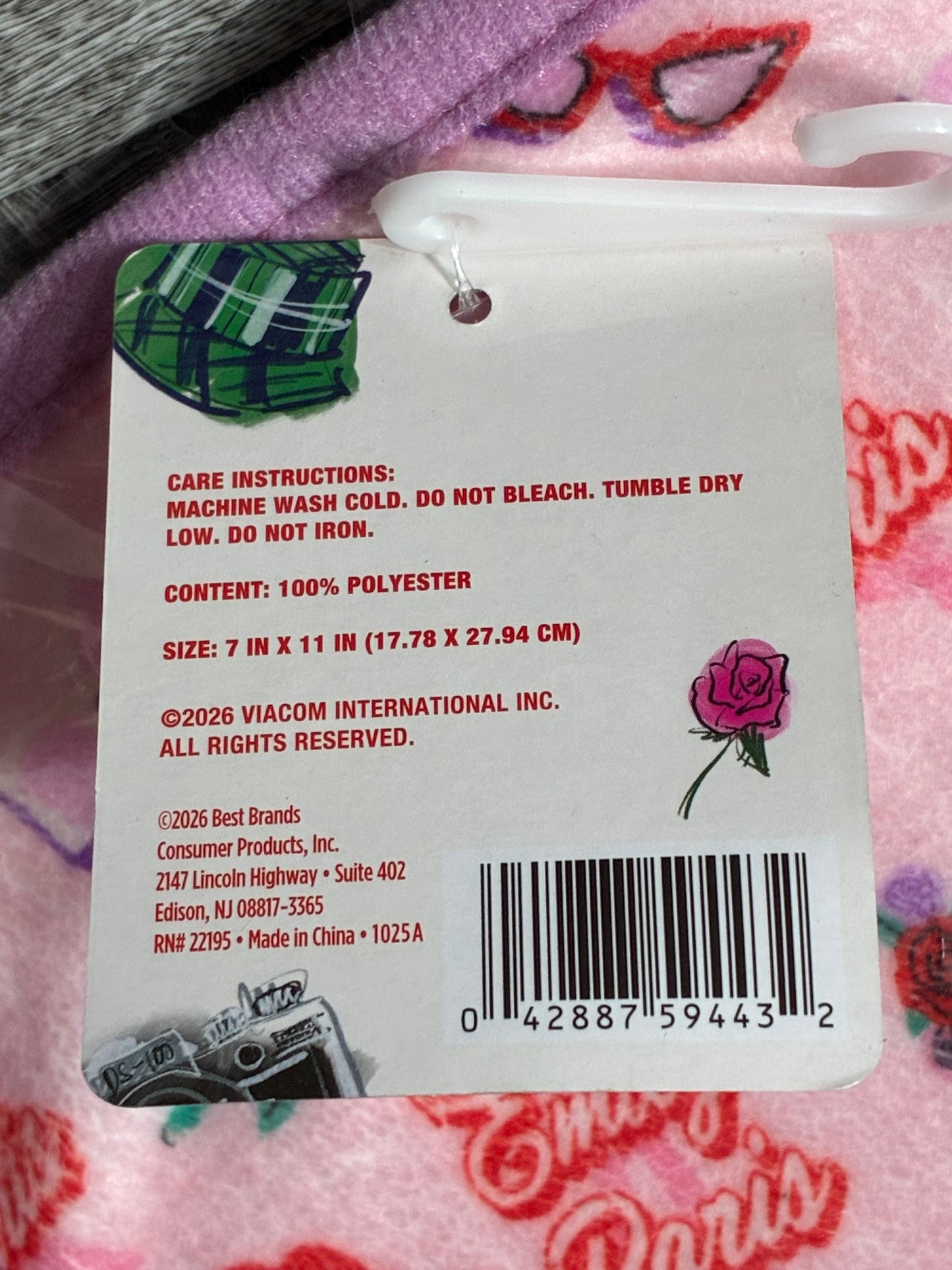 EMILY IN PARIS WASHABLE REUSABLE FACE TOWEL WASHCLOTH 7”x11”