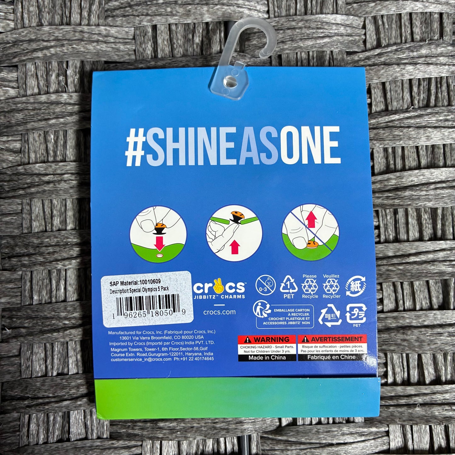 CROCS JIBBITZ CHARMS USA SPECIAL OLYMPICS ORLANDO 2022 INCLUSION CROC CHARMS