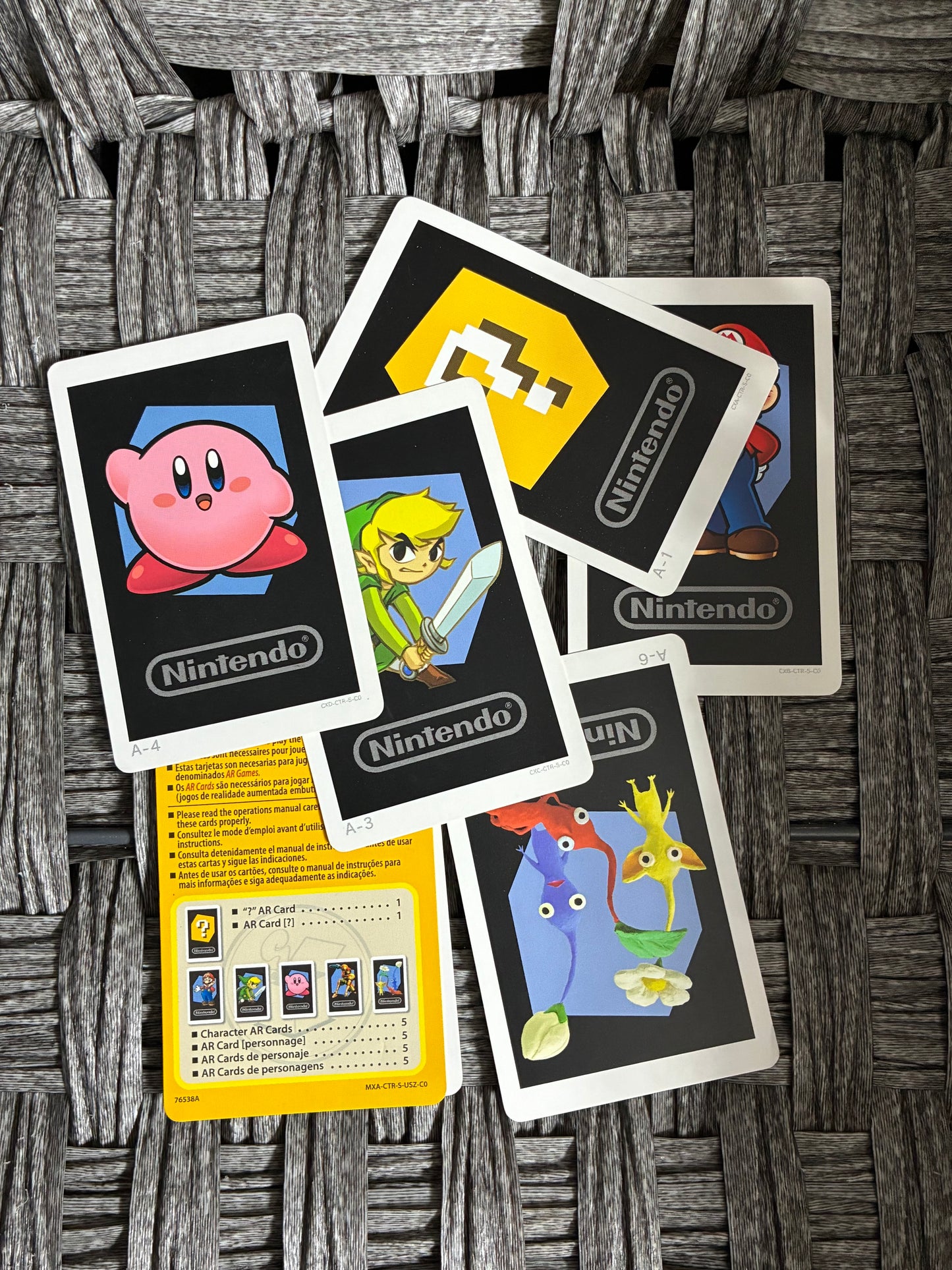 NINTENDO AR CARDS 7PCS