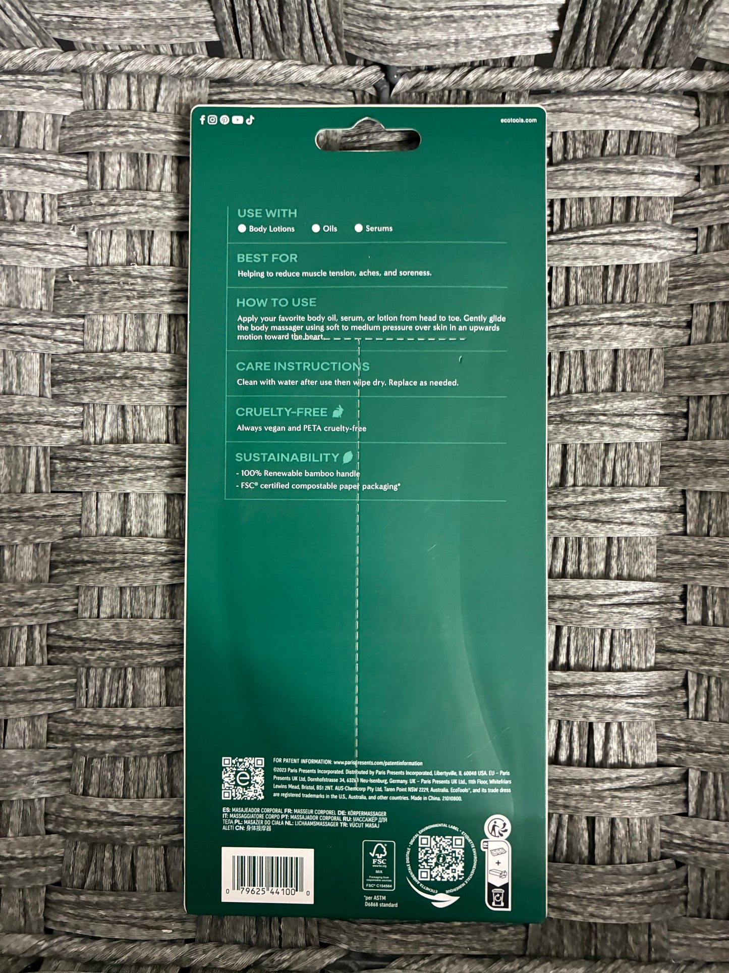 ECO TOOLS BODY MASSAGER BAMBOO