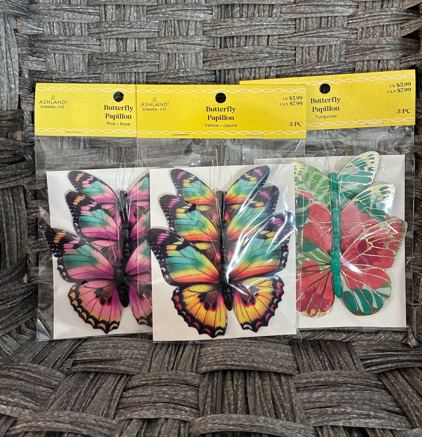 ASHLAND BUTTERFLY 3PC CRAFT SUPPLY