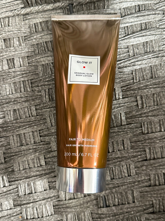 Glow It Gradual Glow Body Lotion Fair To Medium Hair Growth Minimizer 6.7 FL OZ