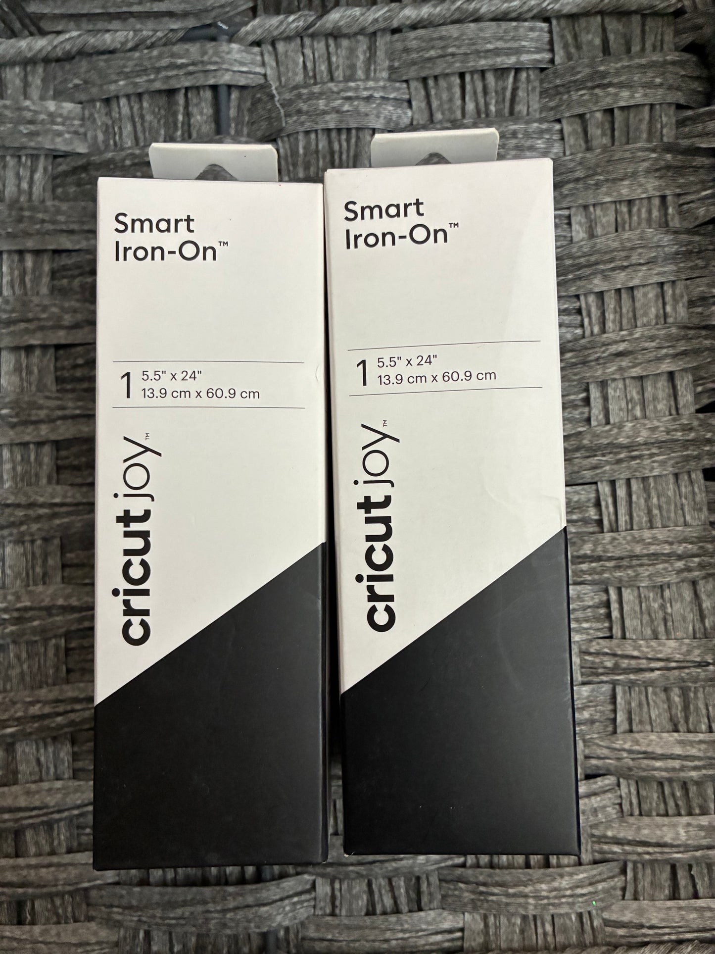 2x CricutJoy Smart Iron-On Vinyl Black 5.5” x 24”