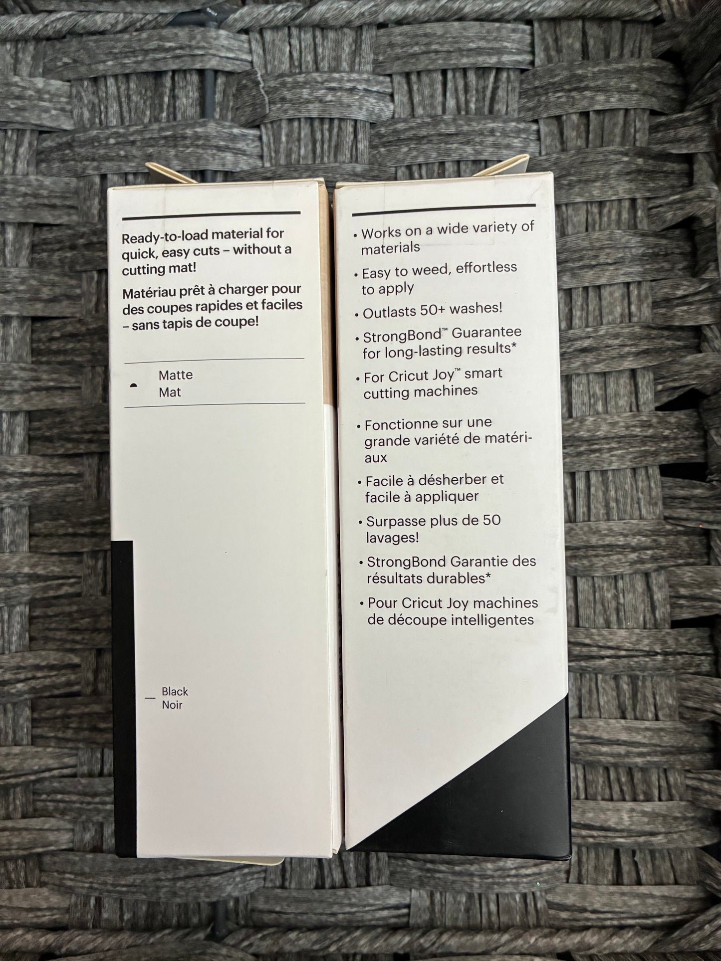 2x CricutJoy Smart Iron-On Vinyl Black 5.5” x 24”