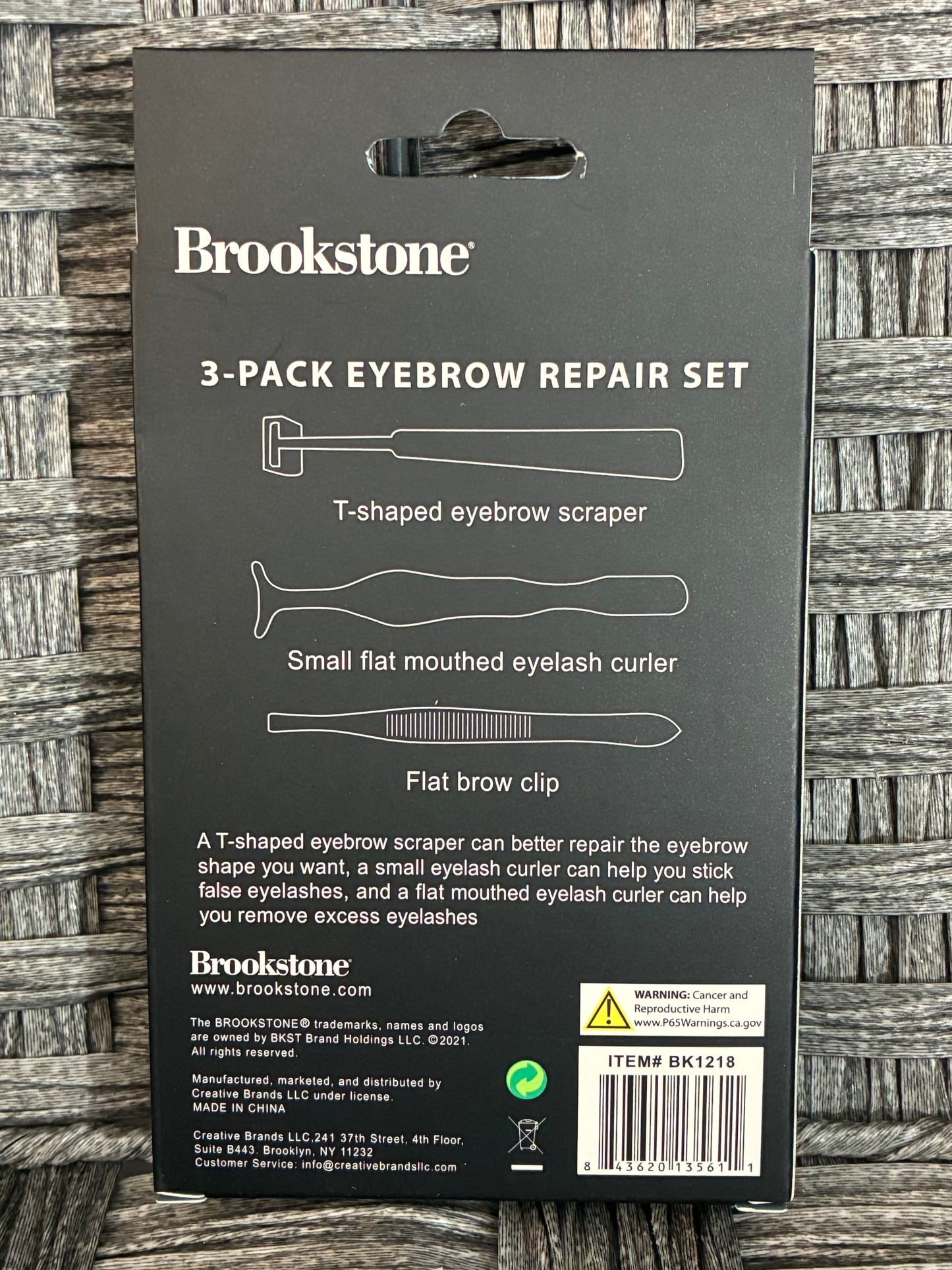 BROOKSTONE 3PC EYEBROW REPAIR SET