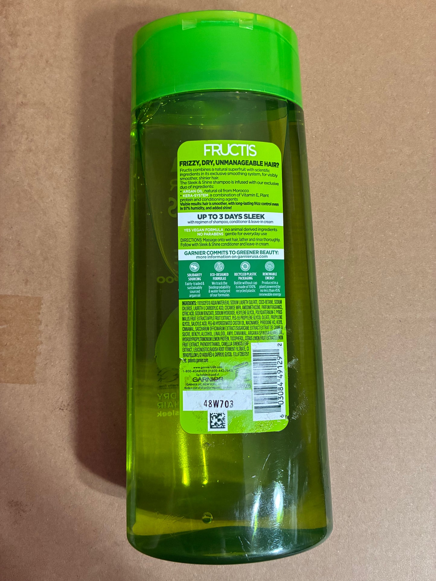 GARNIER FRUCTIS SLEEK & SHINE SHAMPOO 22FL OZ