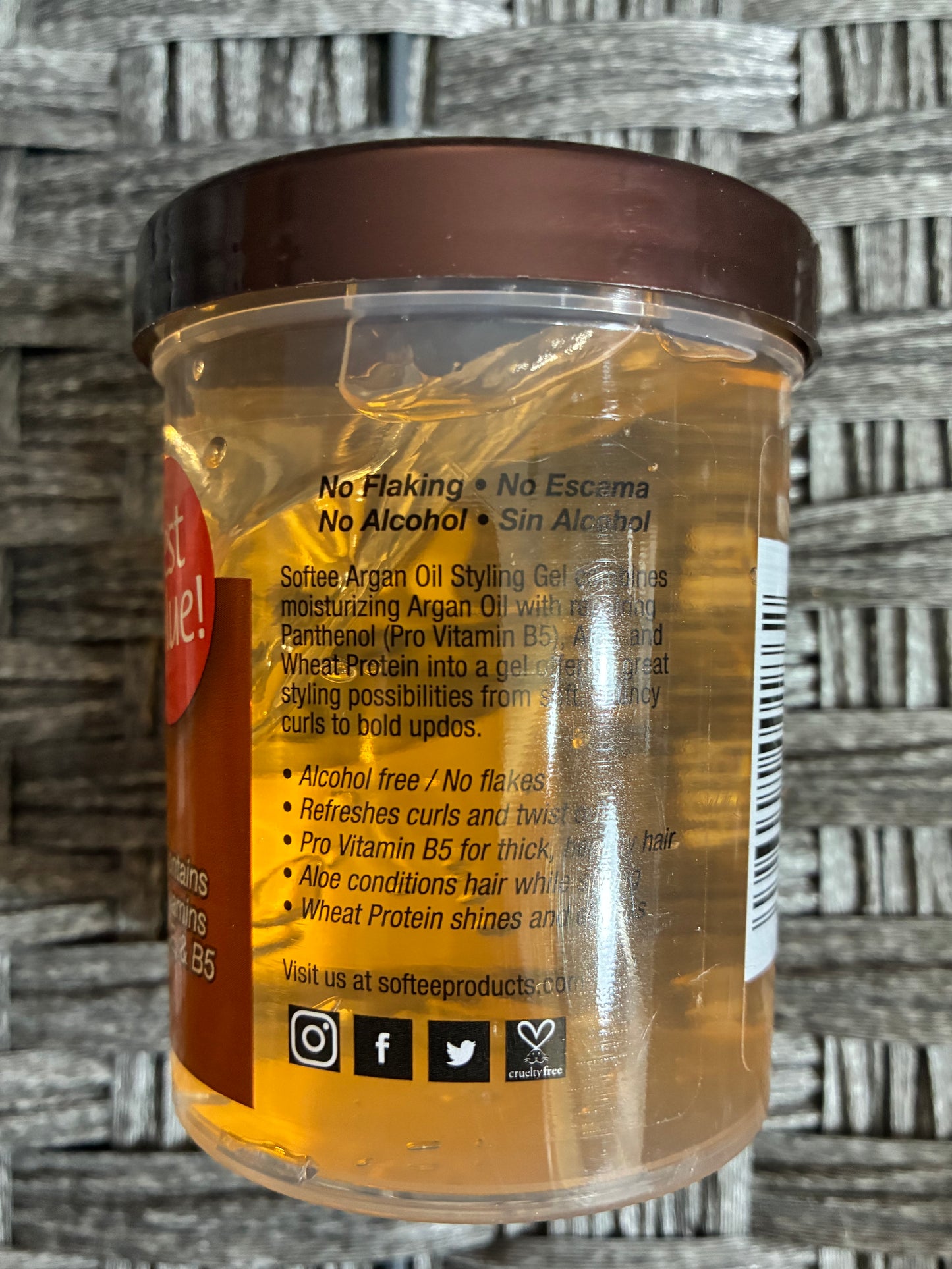 SOFTEE STYLING GEL ARGAN OIL 8OZ