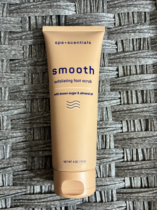 SPASCENTIALS EXFOLIATING FOOT SCRUB BROWN SUGAR AND ALMOND OIL 4OZ