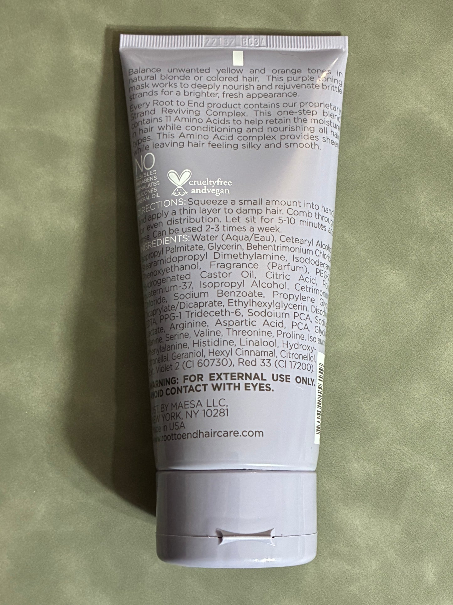 ROOT TO END PURPLE HAIR MASK