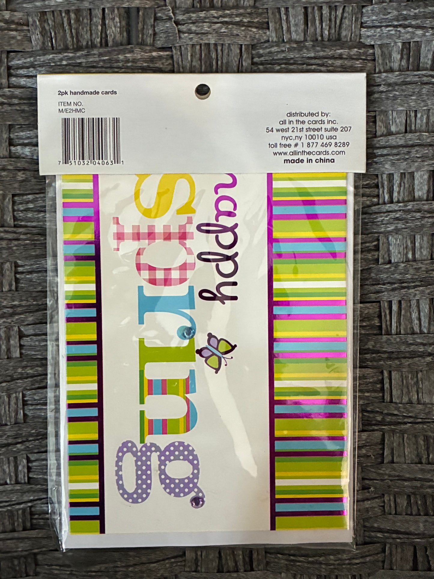2PK OF HANDMADE CARDS “HAPPY SPRING”