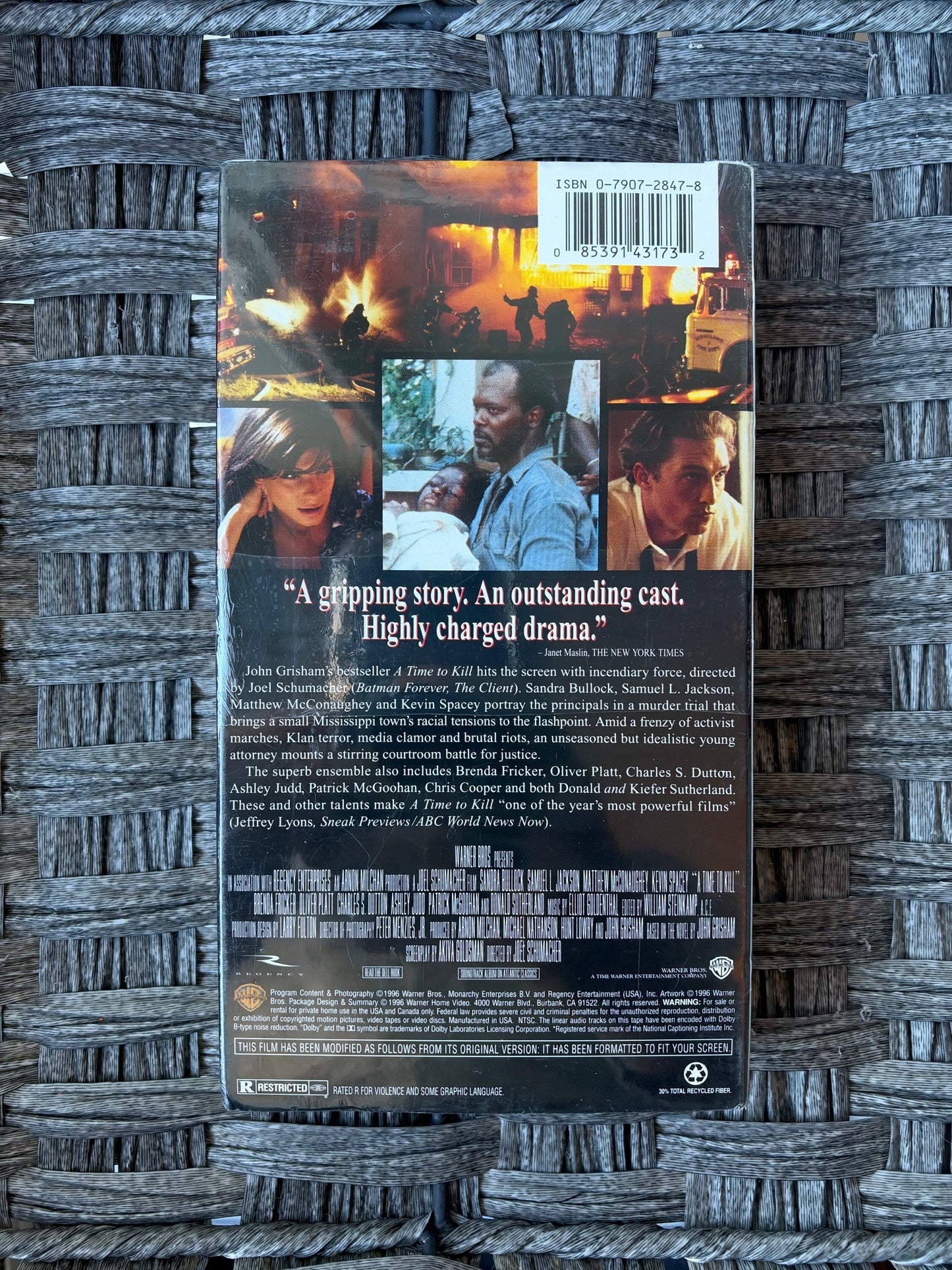 A TIME TO KILL (VHS, 1996) SANDRA BULLOCK, SAMUEL L. JACKSON, KEVIN SPACEY NEW