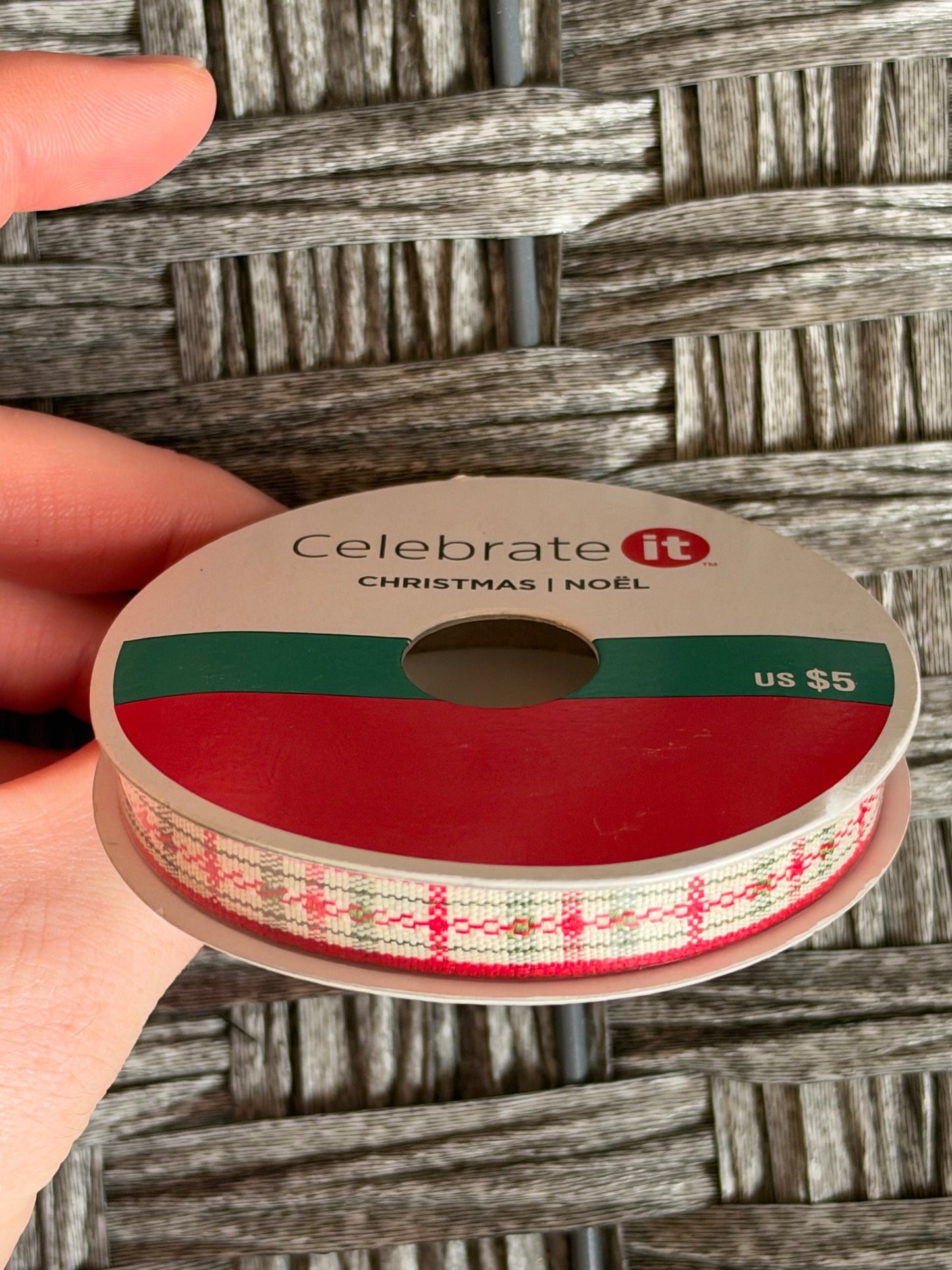 CELEBRATE IT CHRISTMAS NOEL RIBBON