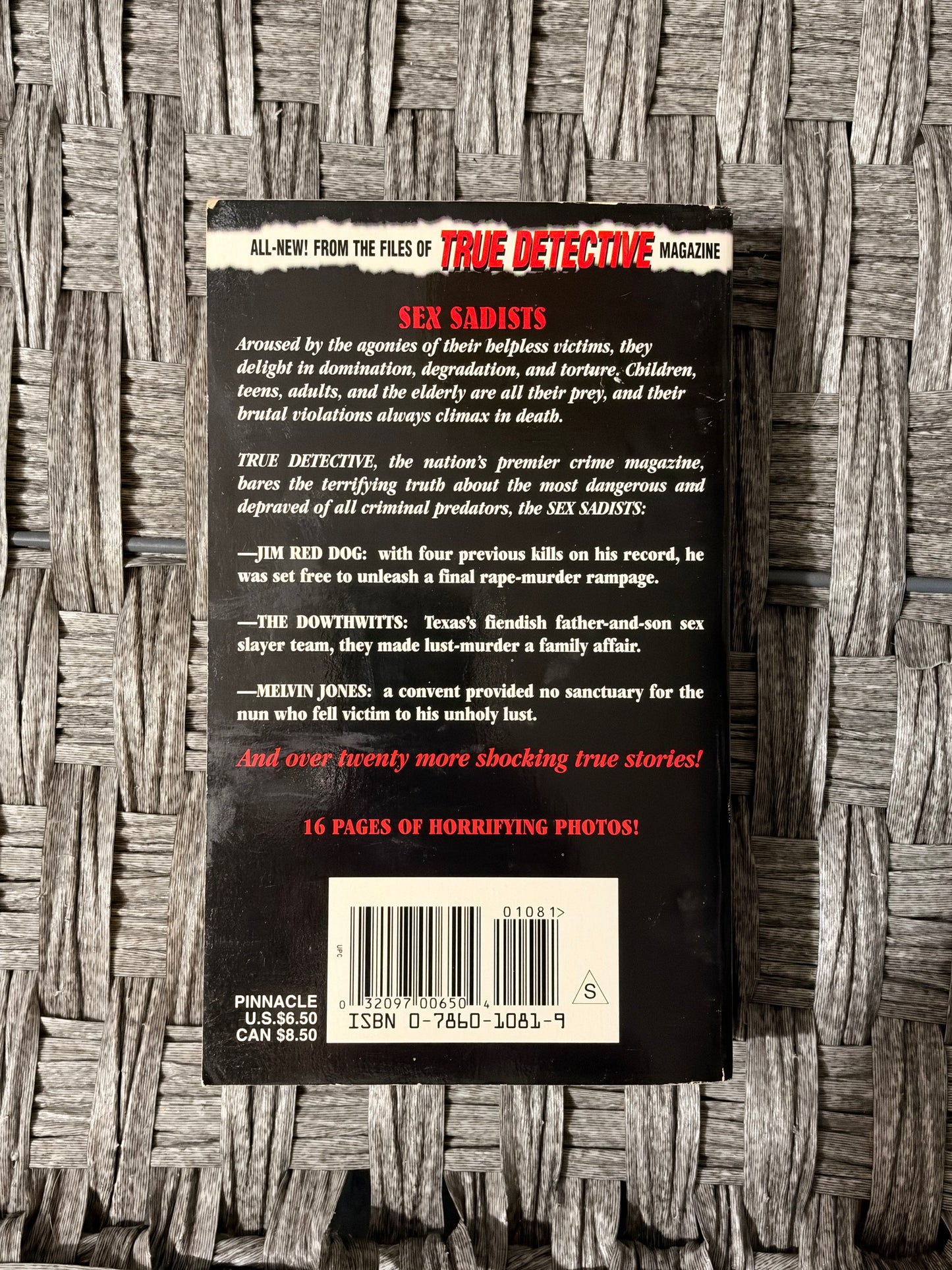 SEX SADISTS: FROM THE FILES OF TRUE DETECTIVE MAGAZINE (PAPERBACK, 1ST PRINT)