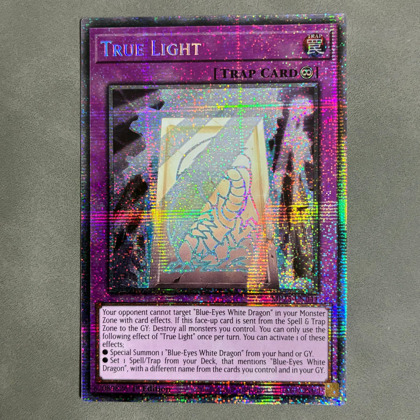 YU-GI-OH TCG TRUE LIGHT MP25-EN041 1ST EDITION HOLO TRAP CARD