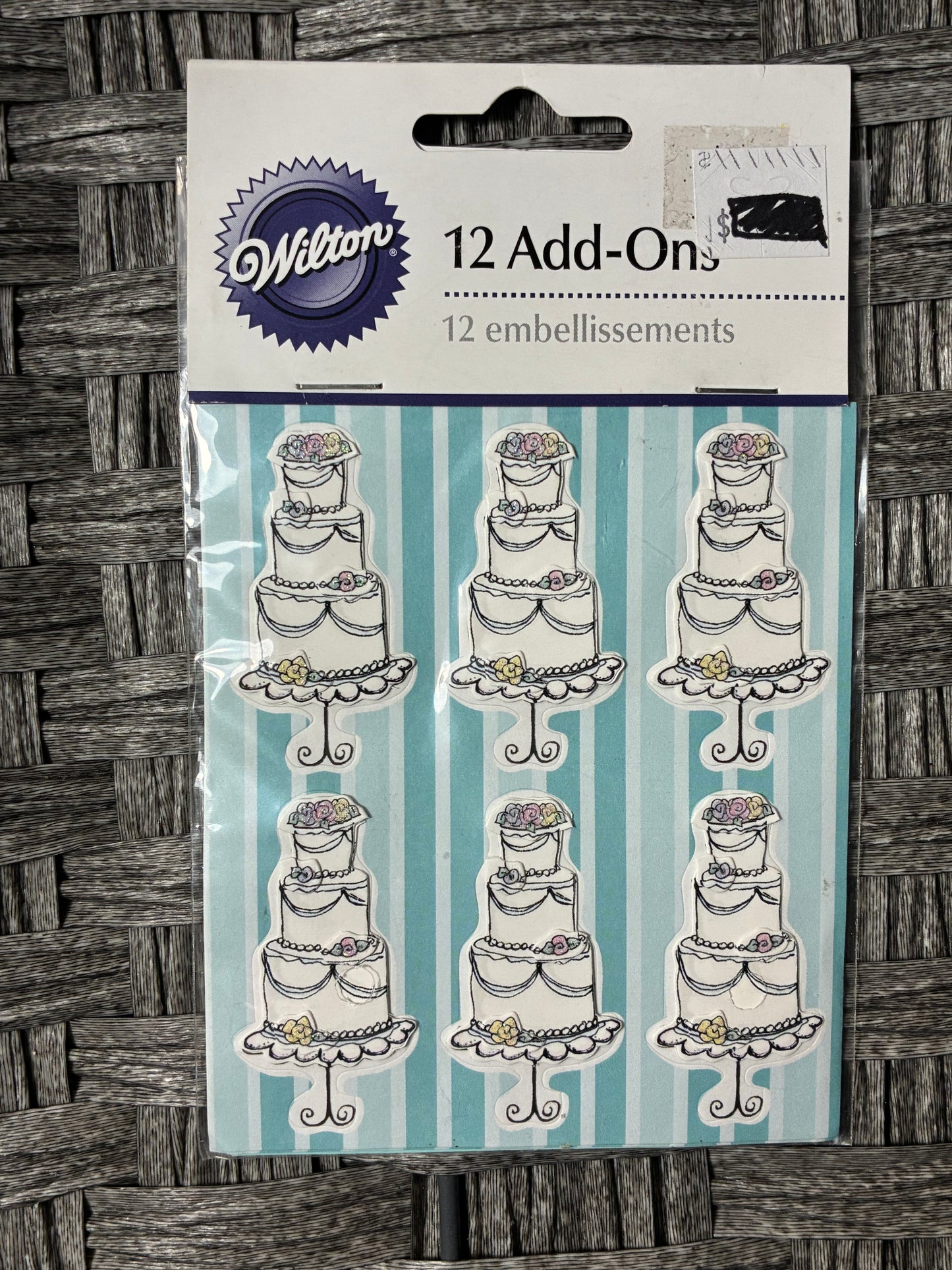 WILTON 12 ADD-ONS WEDDING CAKE STYLE EMBELLISHMENTS