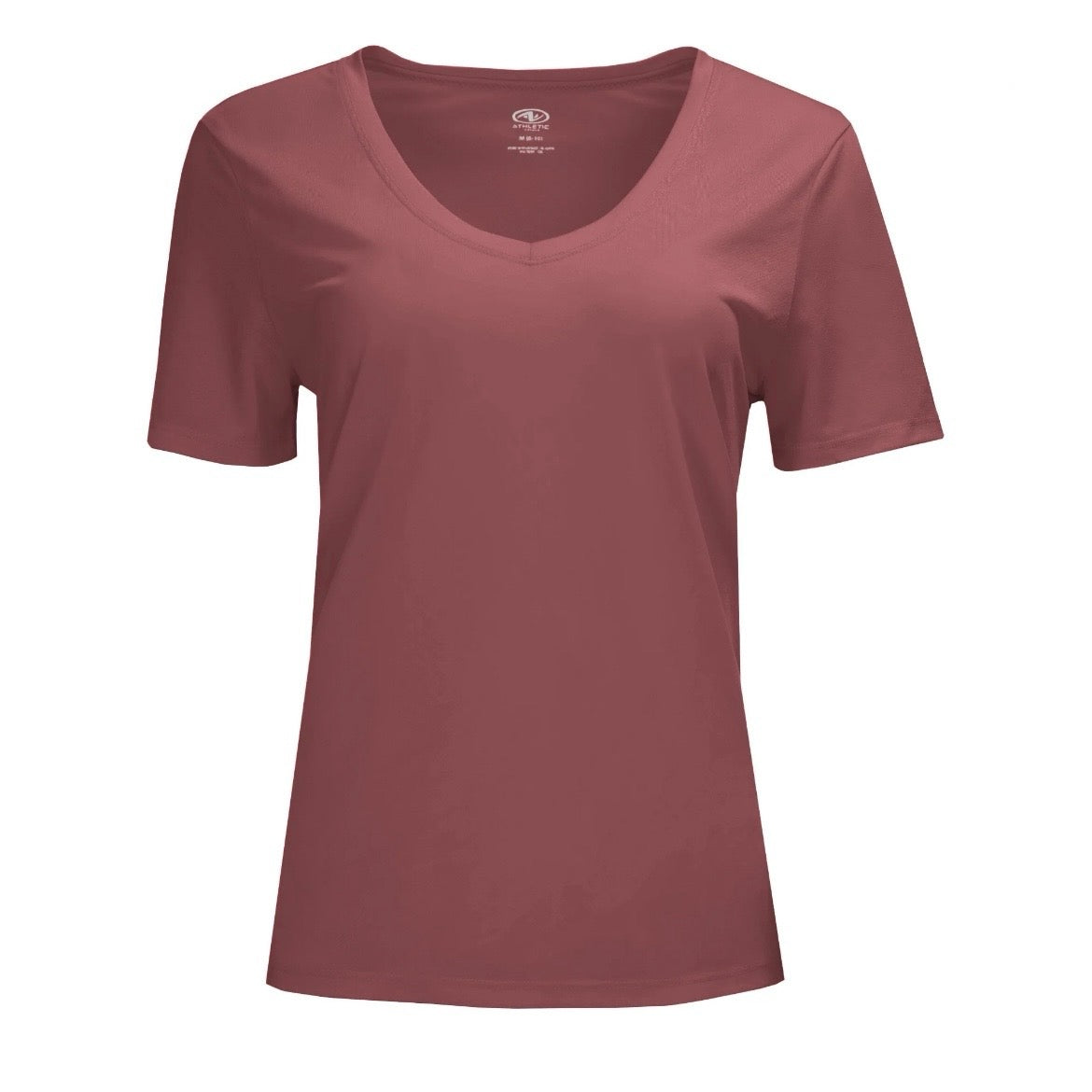 ATHLETIC WORKS WOMEN'S ACTIVE TEXTURE KNIT V-NECK TEE - NWT - SIZE LARGE