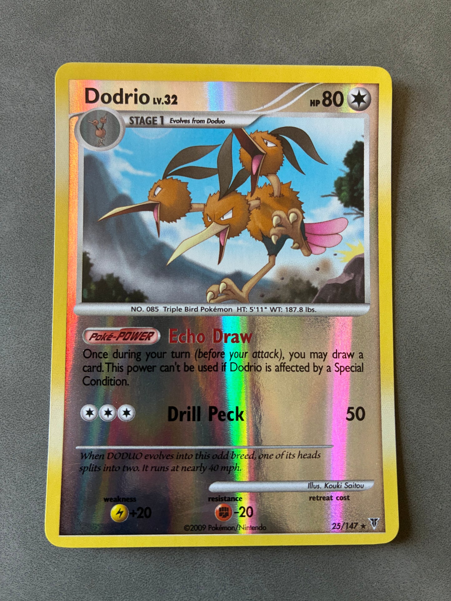 2009 POKEMON TCG DODRIO 25/147 HOLO