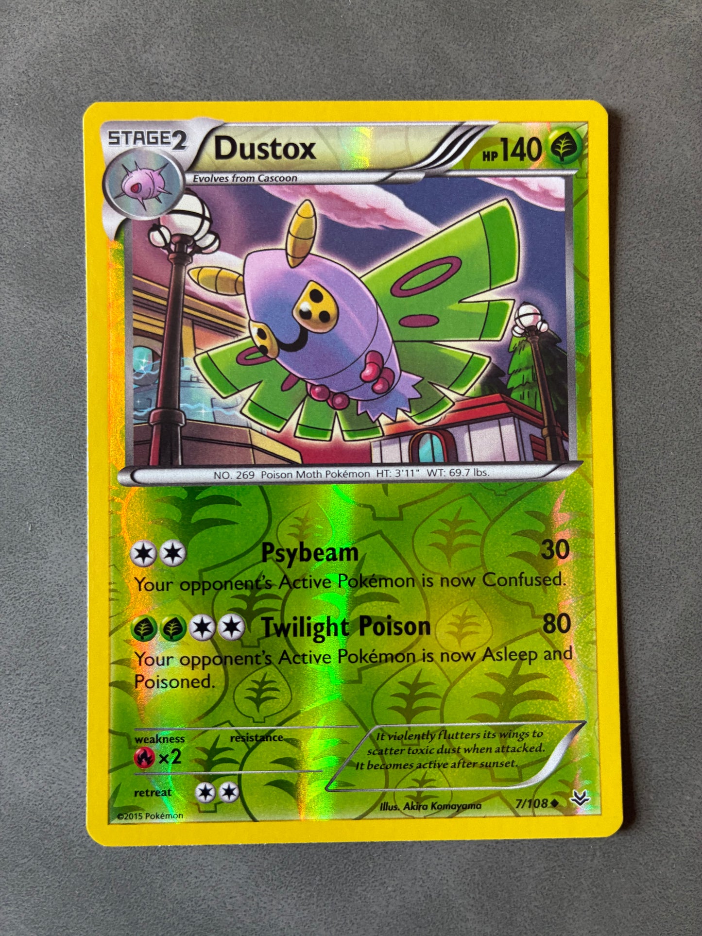 2015 POKEMON TCG - DUSTOX 7/108 HOLO