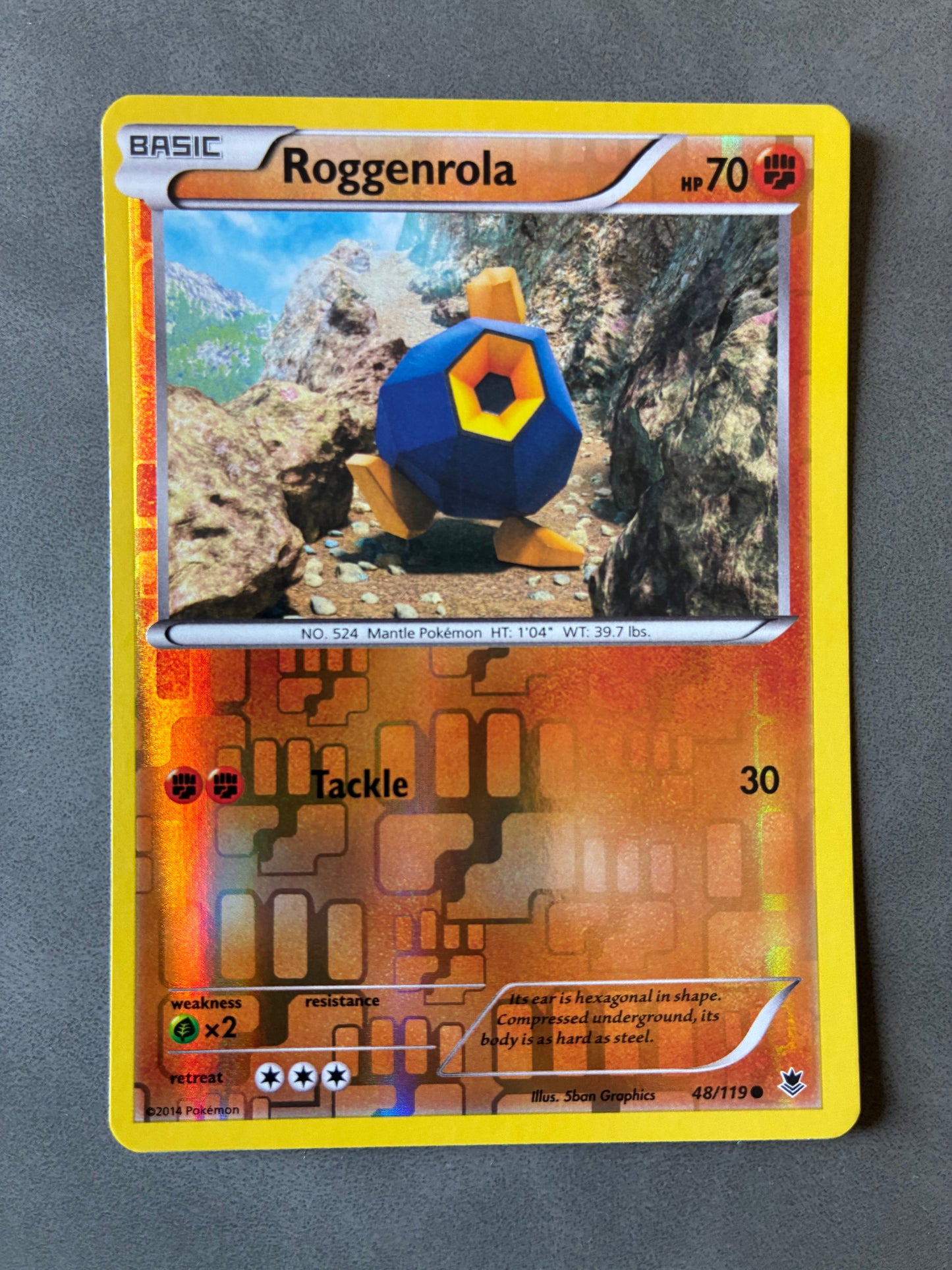 2014 POKEMON TCG - ROGGENROLA 48/119 HOLO