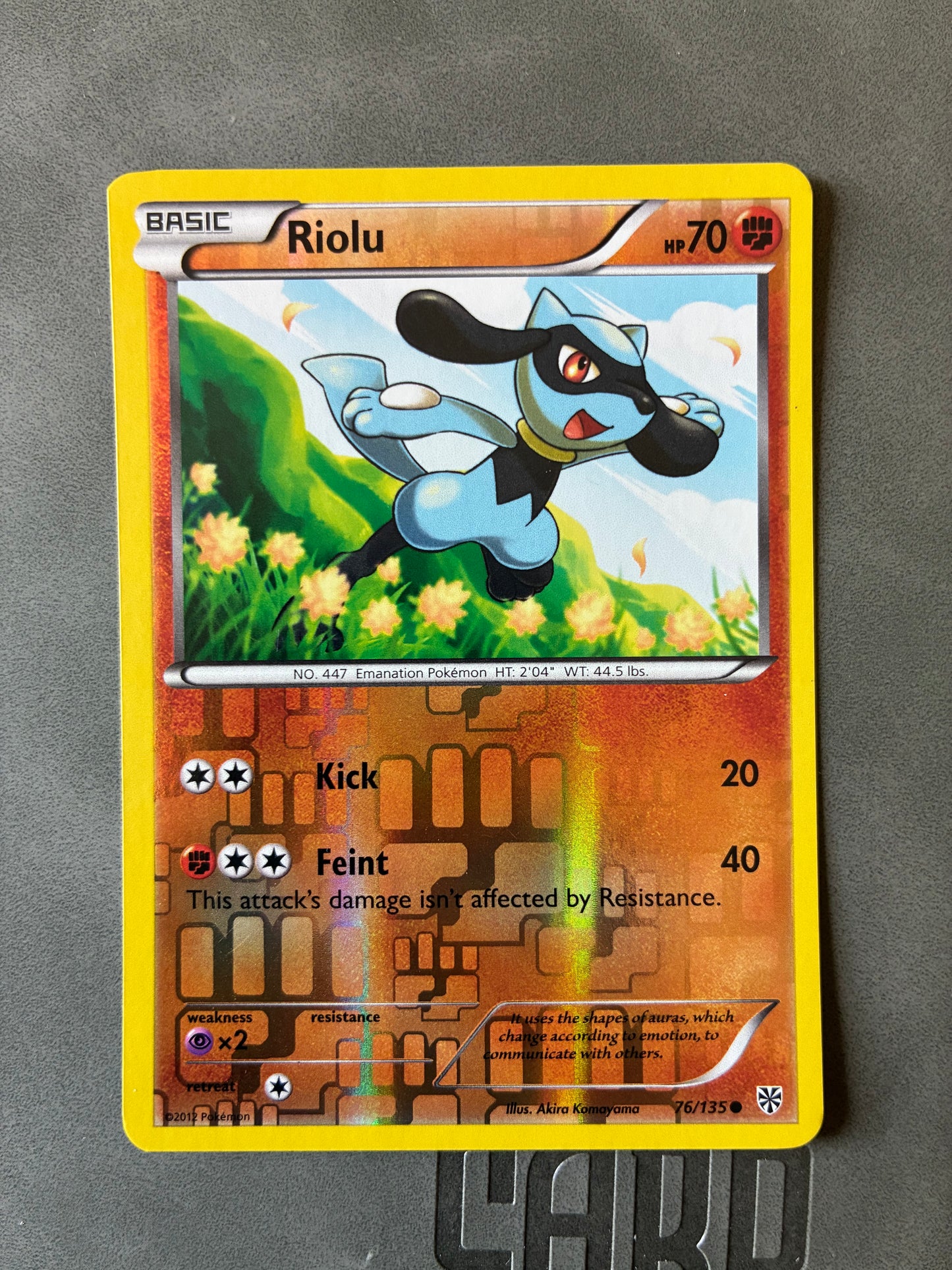 2012 POKEMON TCG RIOLU 76/135 HOLO