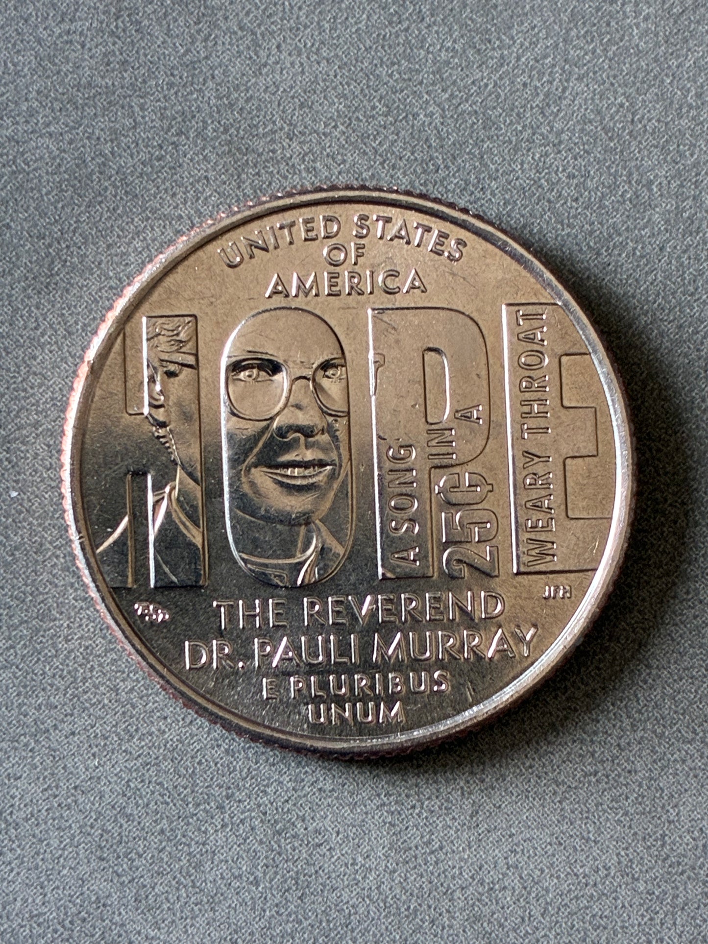 2024 D QUARTER FT. REVEREND DR. PAULI MURRAY - CIRC. GREAT - "IN COD" ERROR