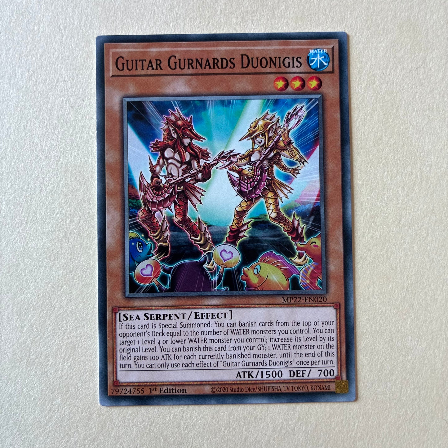 2020 YU-GI-OH! TCG - GUITAR GURNARDS DUONIGIS (MP22-EN020) 1ST EDITION