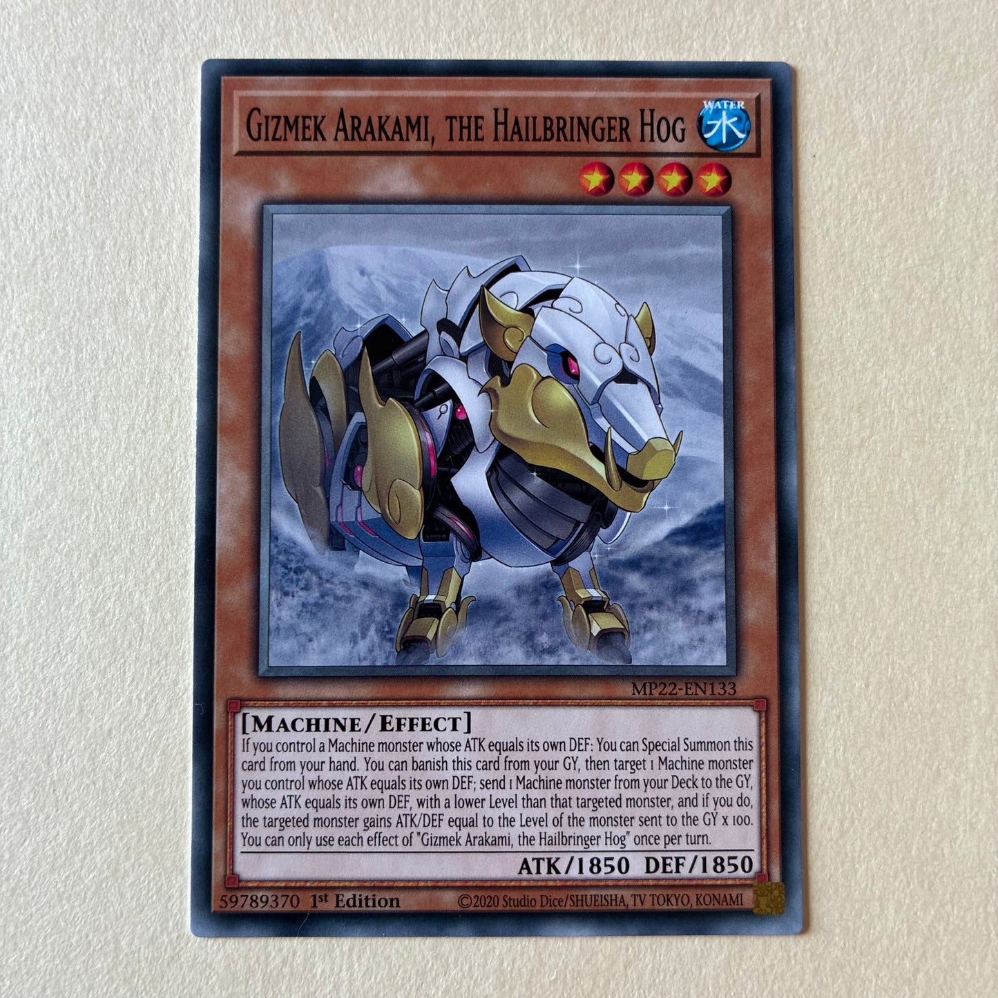 2020 YU-GI-OH! TCG - GIZMEK ARAKAMI, THE HAILBRINGER HOG(MP22-EN133) 1ST EDITION