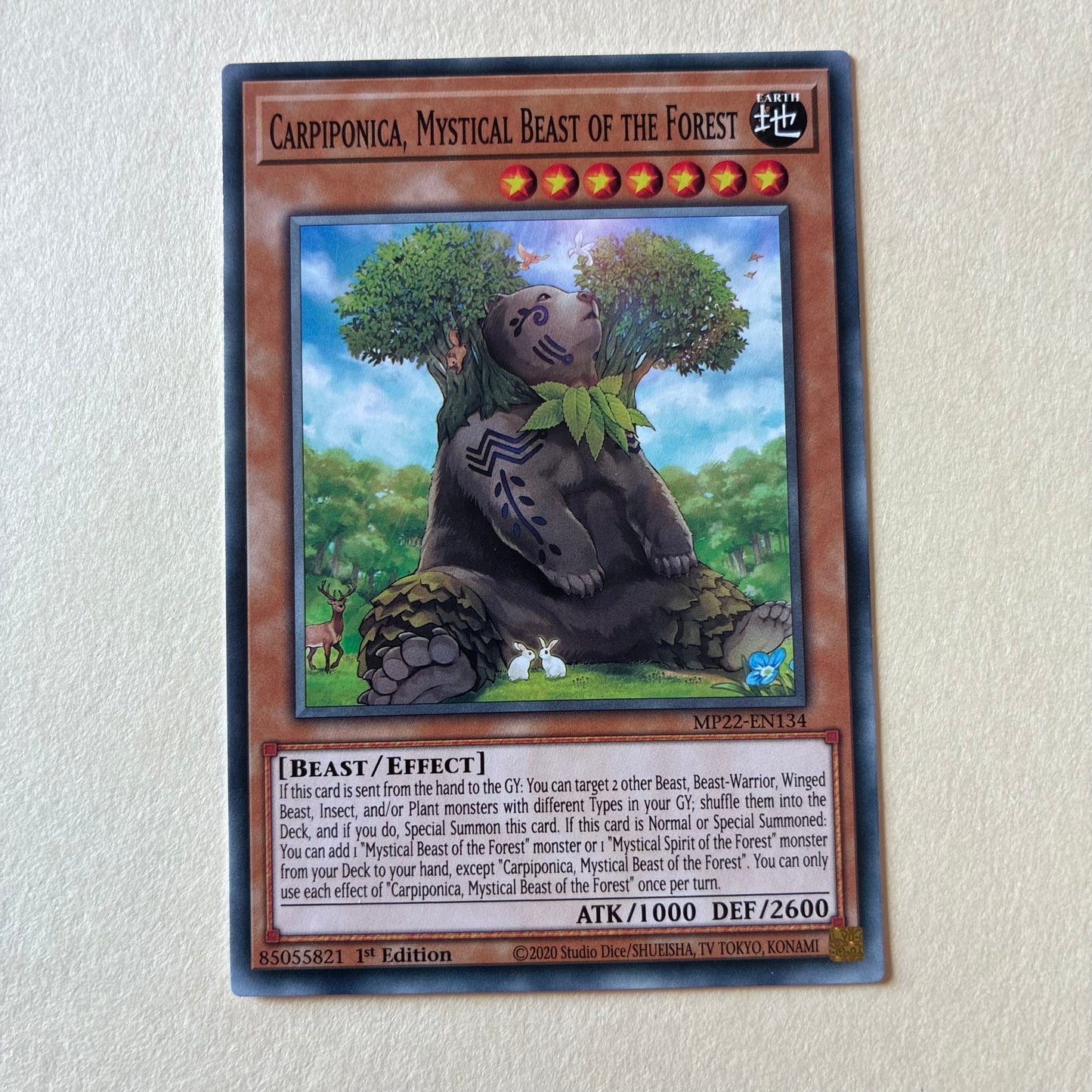 2020 YU-GI-OH! TCG - CARPIPONICA,MYSTICAL BEAST OF THE F(MP22-EN134) 1ST EDITION