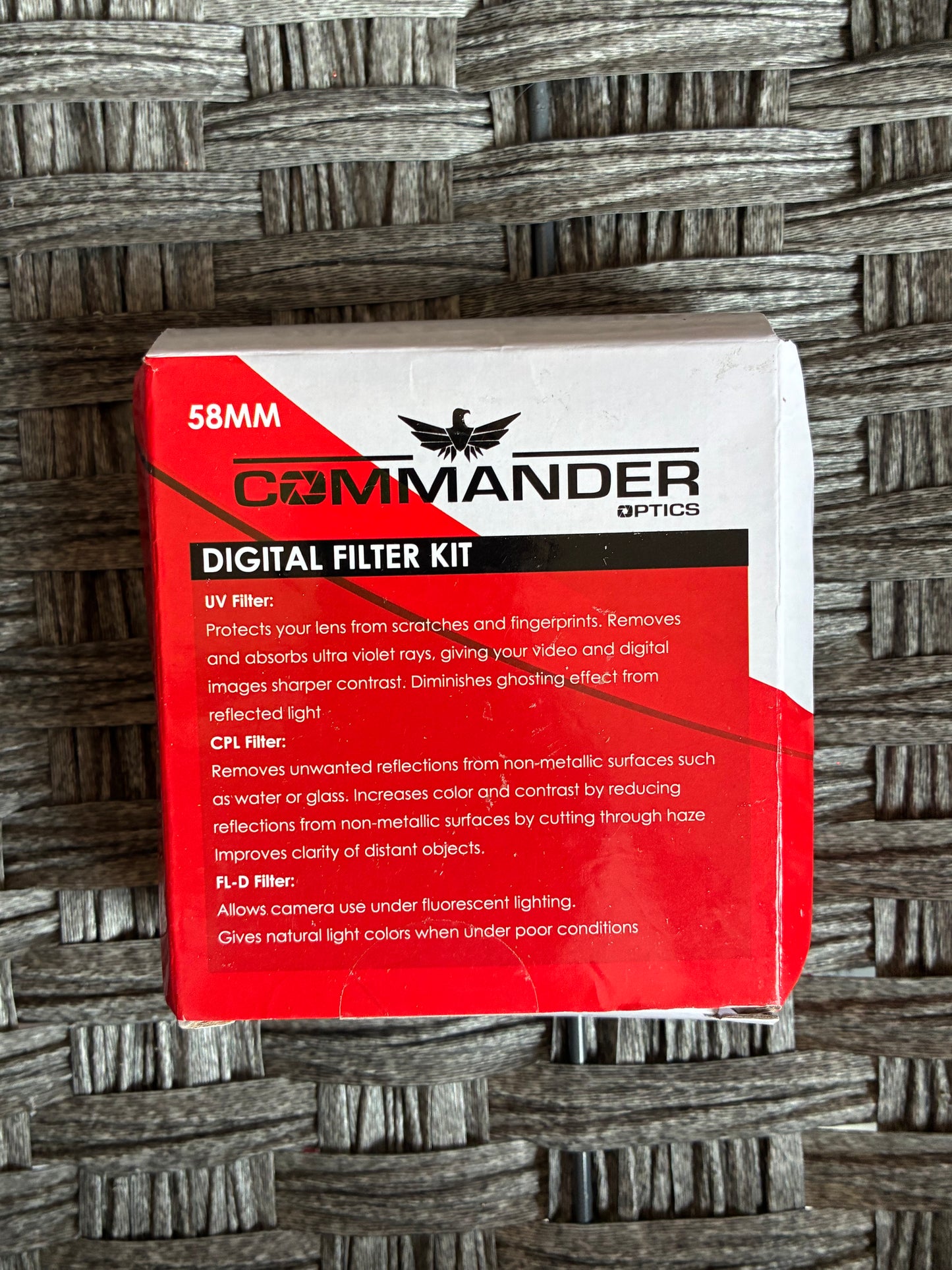 COMMANDER OPTICS PRO HD SERIES 3PC DIGITAL FILTER KIT FOR 58MM UV CPL FL-D