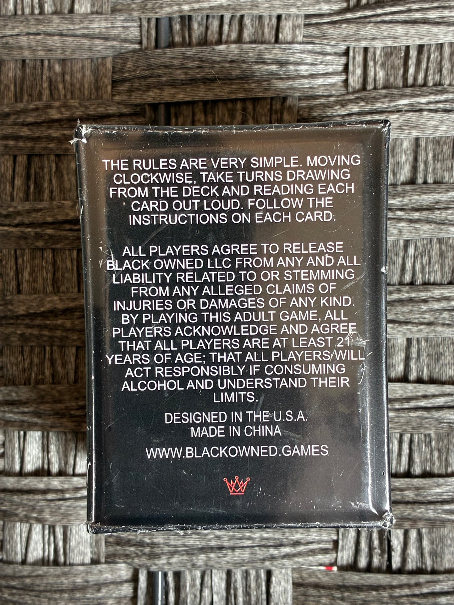 BLACK OWNED DRINKING PARTY CARD GAME V. BLACK TV/MOVIE EDITION 1988-1995 TRIVIA
