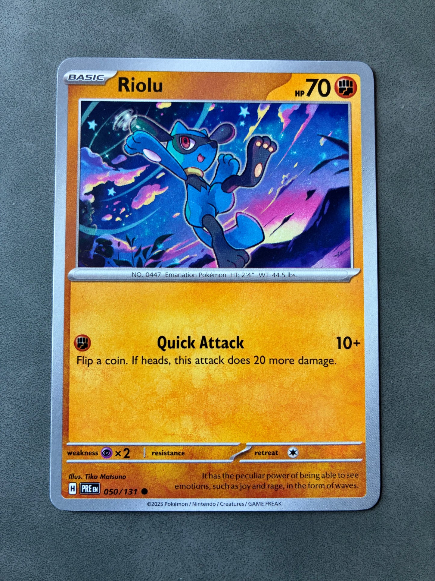 2025 POKEMON TCG (PRE) - RIOLU 050/131