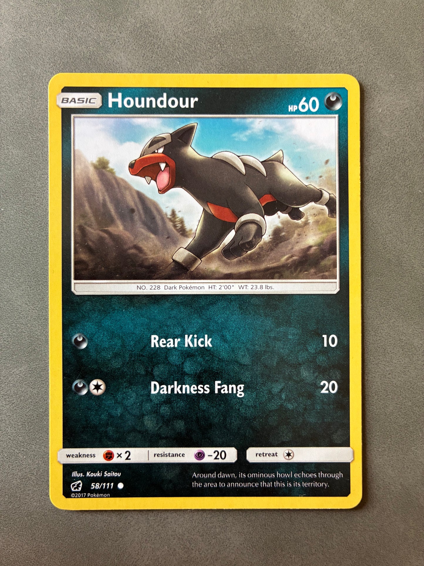 2017 POKEMON TCG - HOUNDOUR 58/111