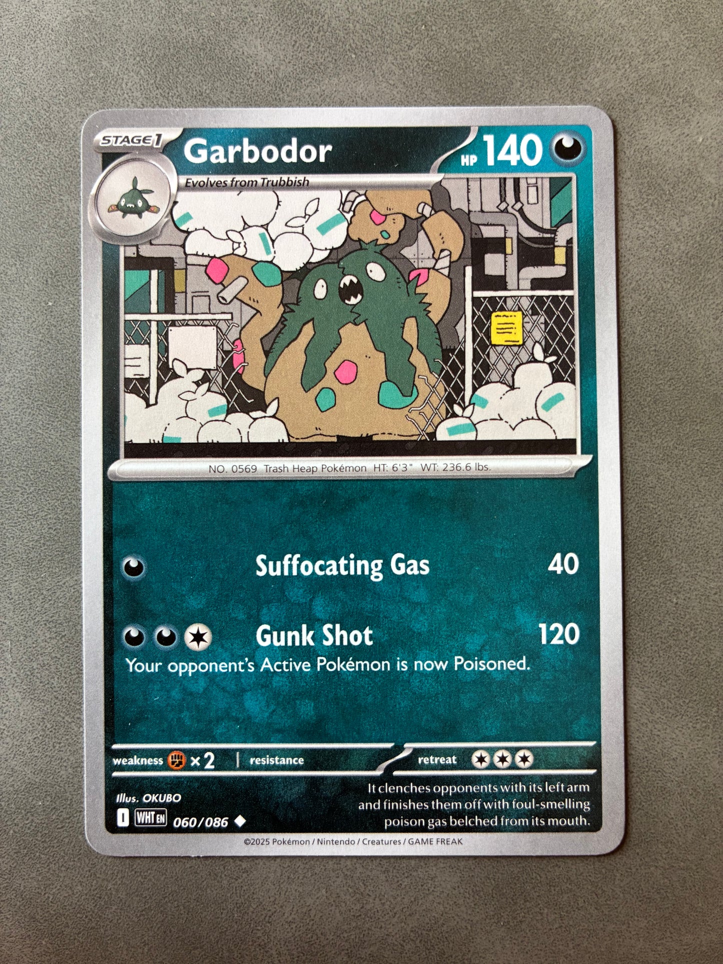 2025 POKEMON TCG (WHT) - GARBODOR 060/086