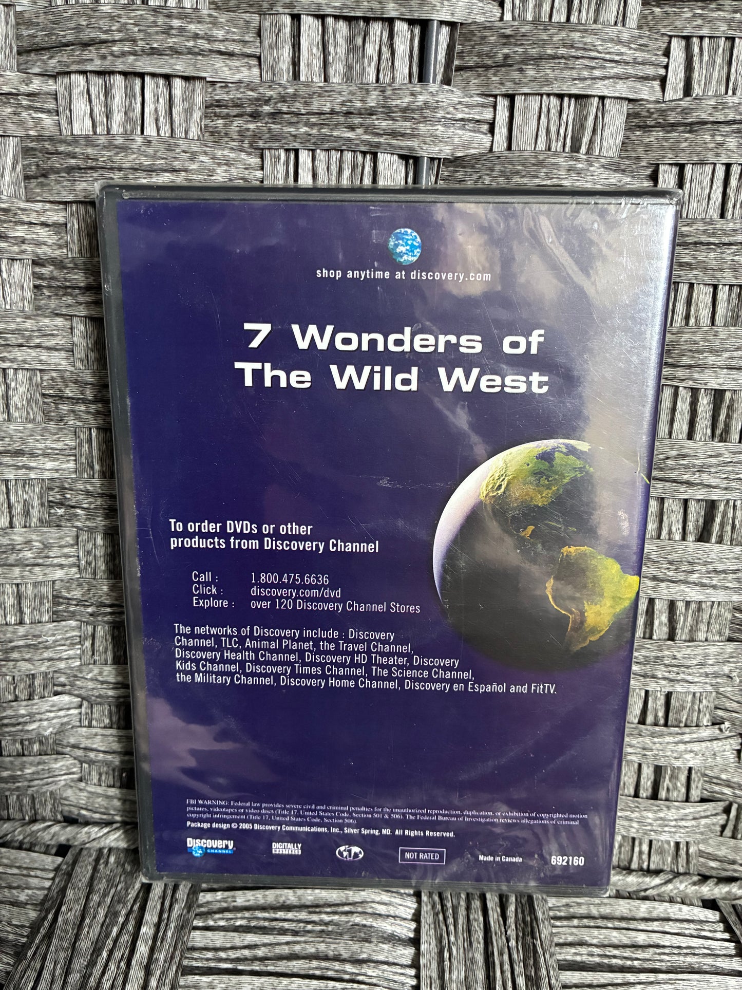 DISCOVERY CHANNEL 7 WONDERS OF THE WILD WEST - DVD - SEALED (2005)