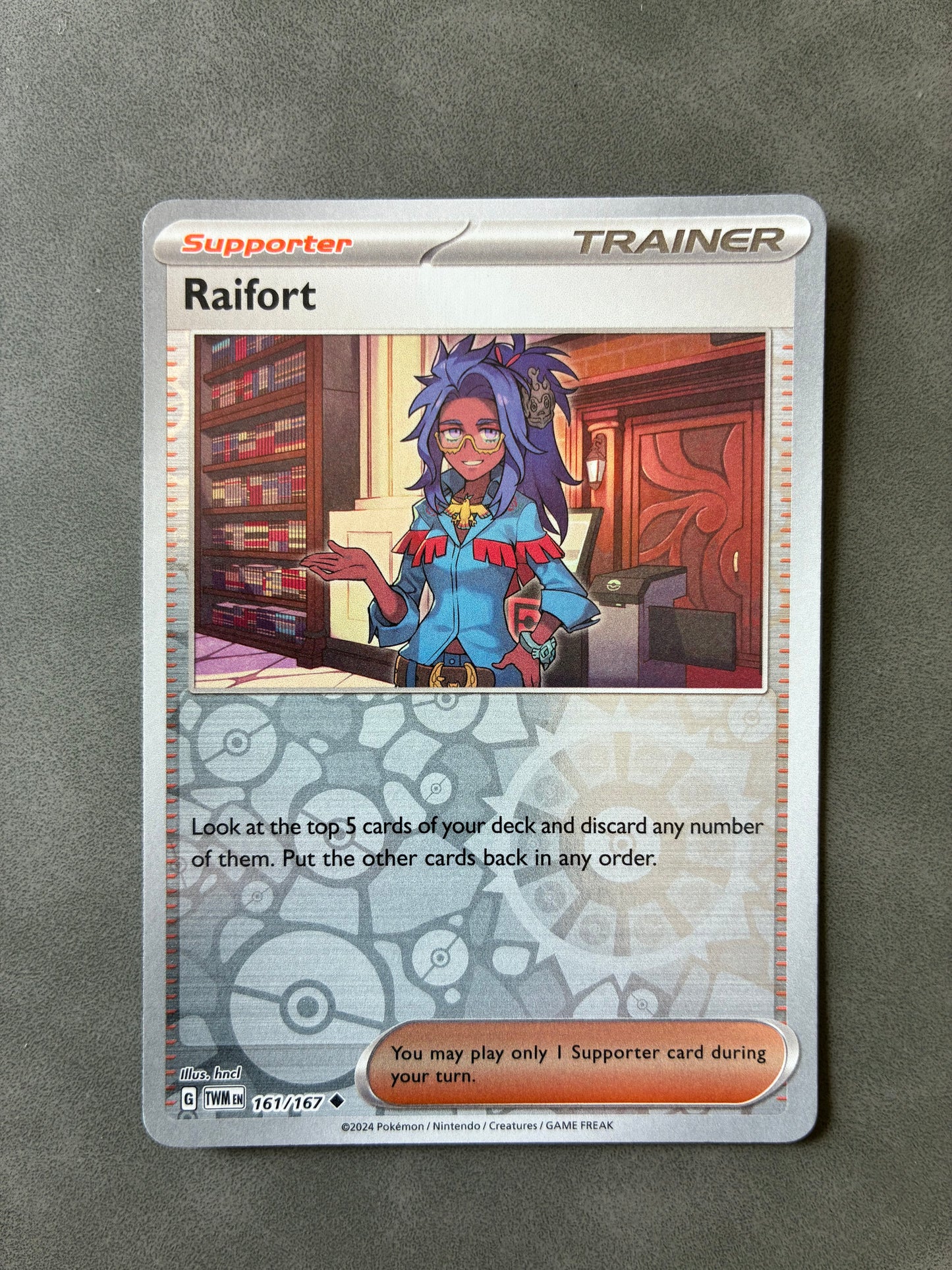 2024 POKEMON TCG TWM - RAIFORT 161/167 (REVERSE HOLO) TRAINER SUPPORTER