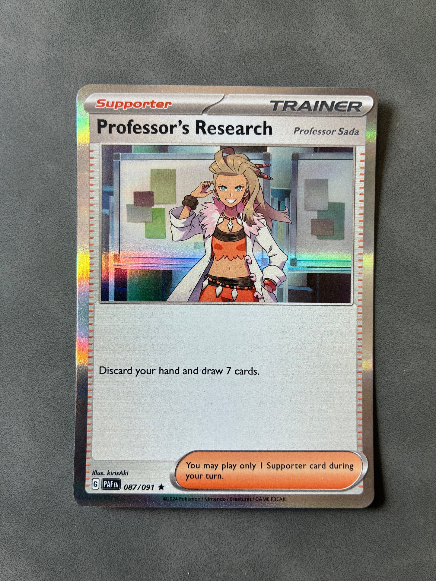 2024 POKEMON TCG PAF - PROFESSOR'S RESEARCH 087/091 (HOLO) TRAINER SUPPORTER