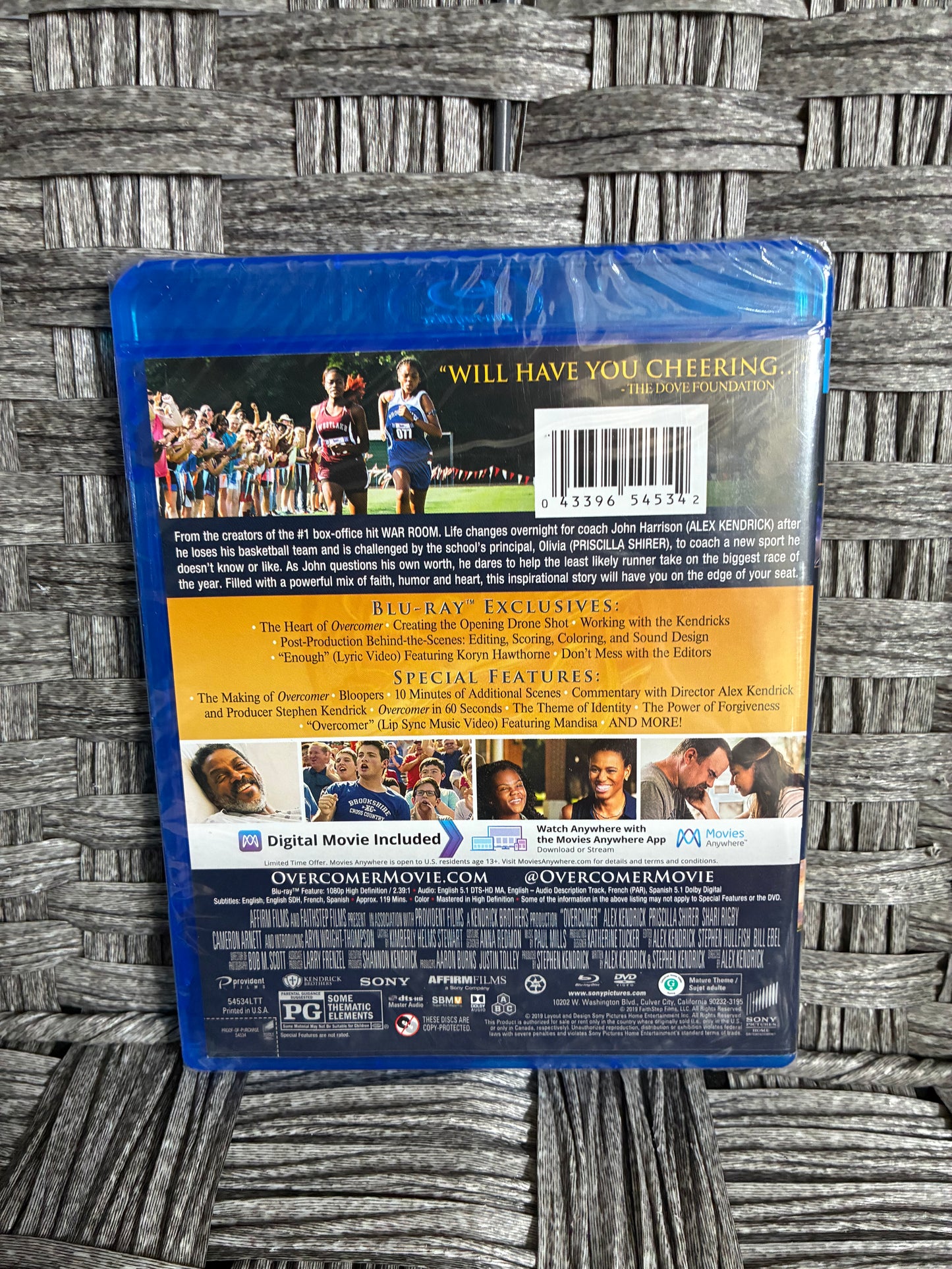 OVERCOMER (2019) BLU-RAY + DVD + DIGITAL - SEALED