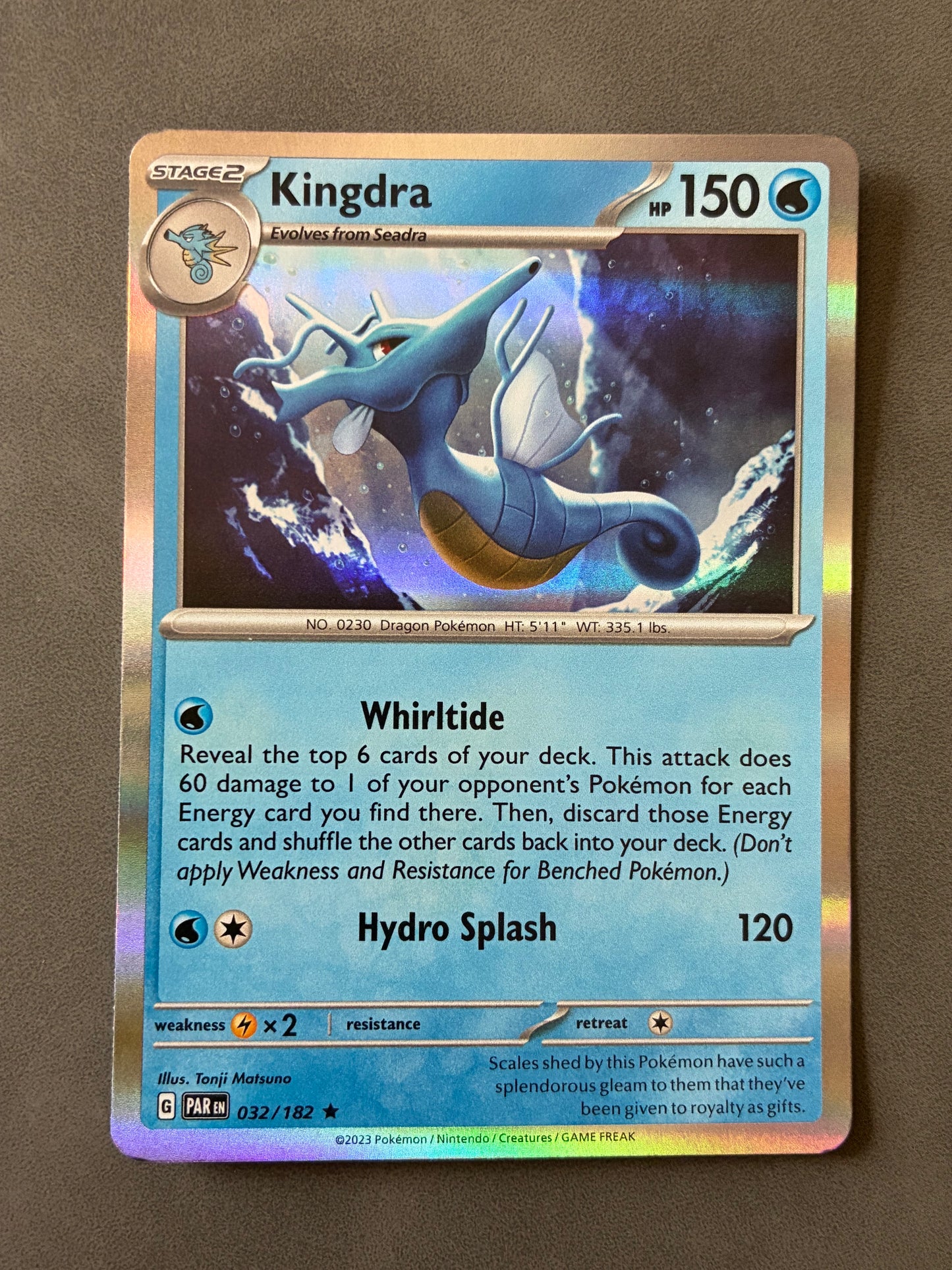 2023 POKEMON TCG PAR - KINGDRA 032/182 (HOLO)