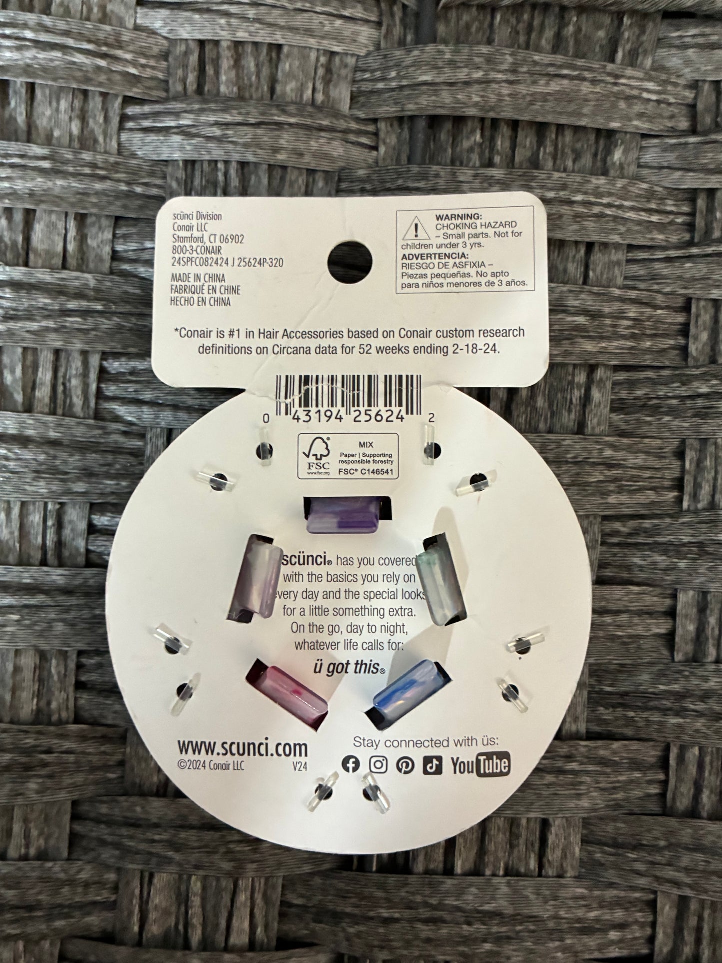 SCUNCI MINI CLAW CLIPS 5PCS