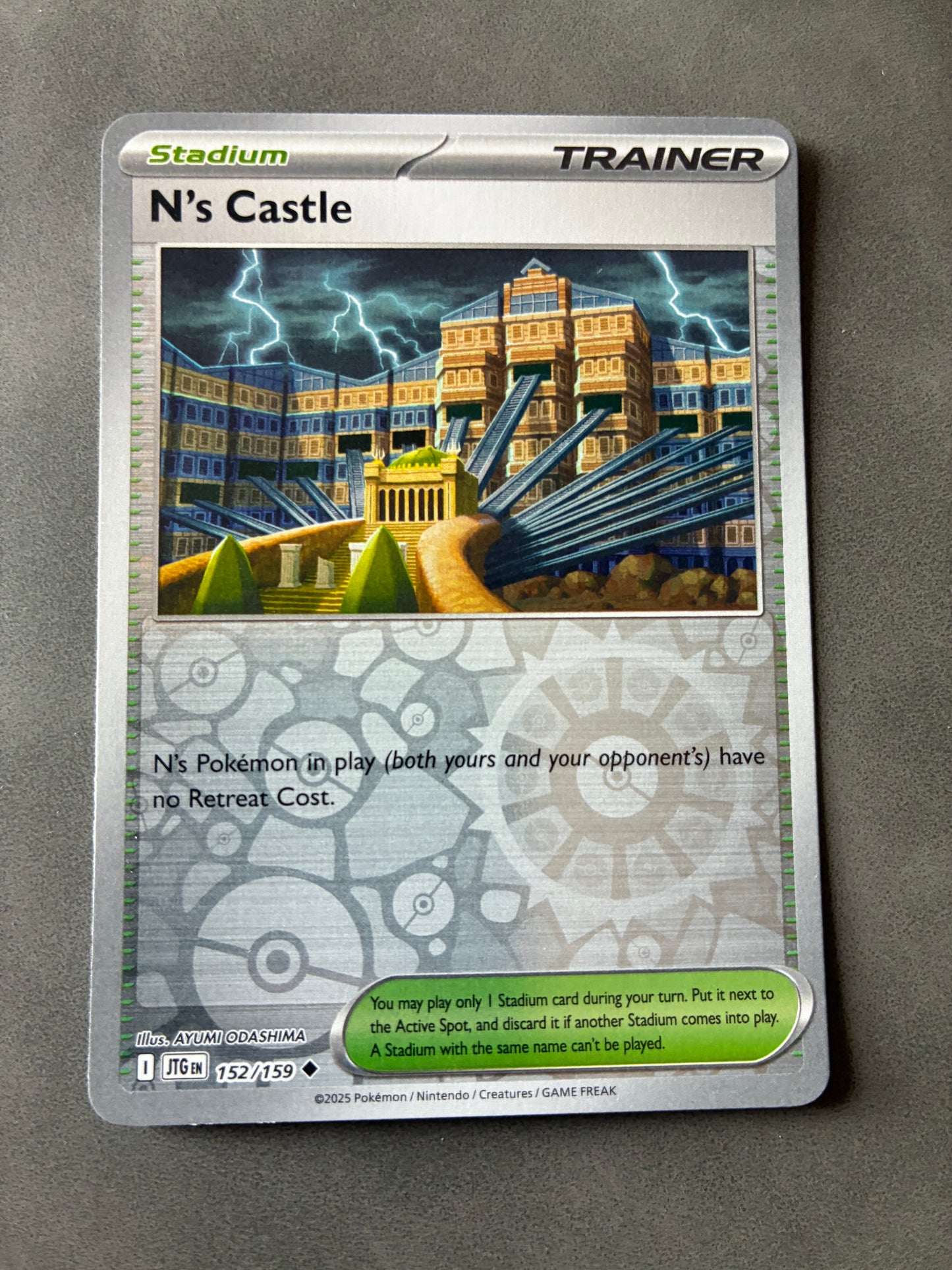 2025 POKEMON TCG (JTG) - N'S CASTLE 152/159 (REVERSE HOLO) TRAINER STADIUM