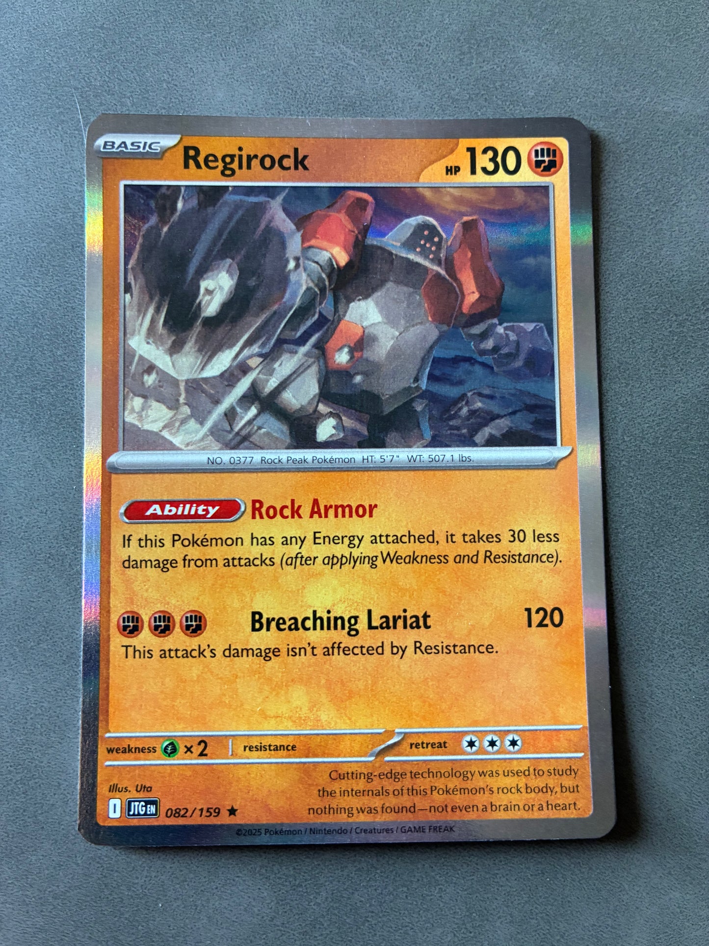 2025 POKEMON TCG (JTG) - REGIROCK 082/159 (HOLO)