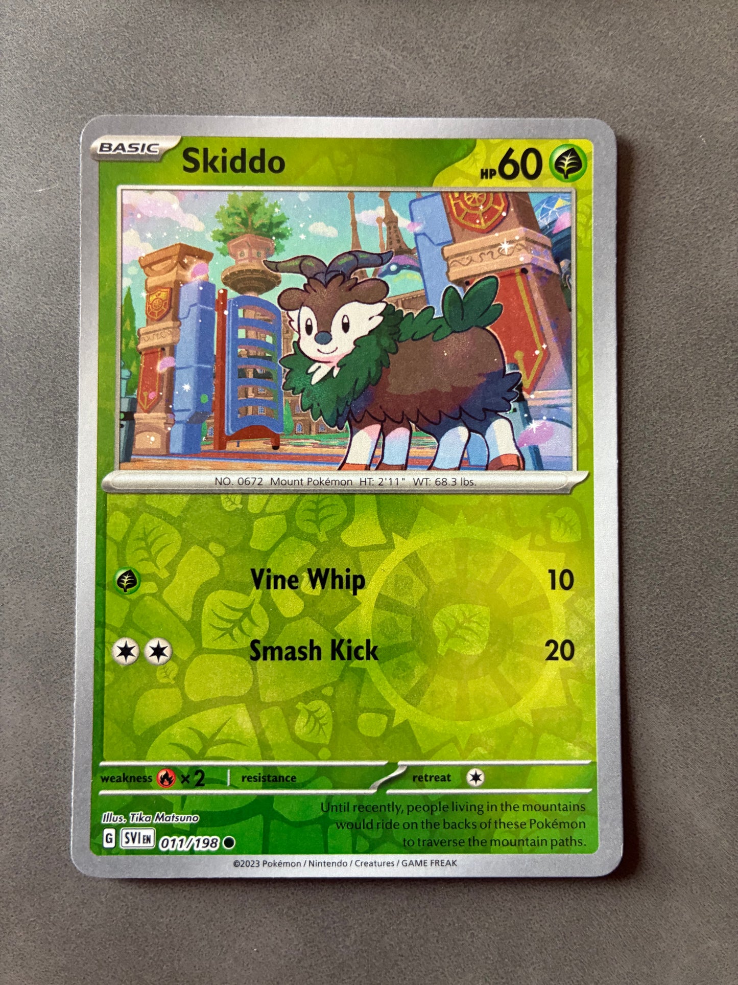 2023 POKEMON TCG (SVI) - SKIDDO 011/198 (REVERSE HOLO)