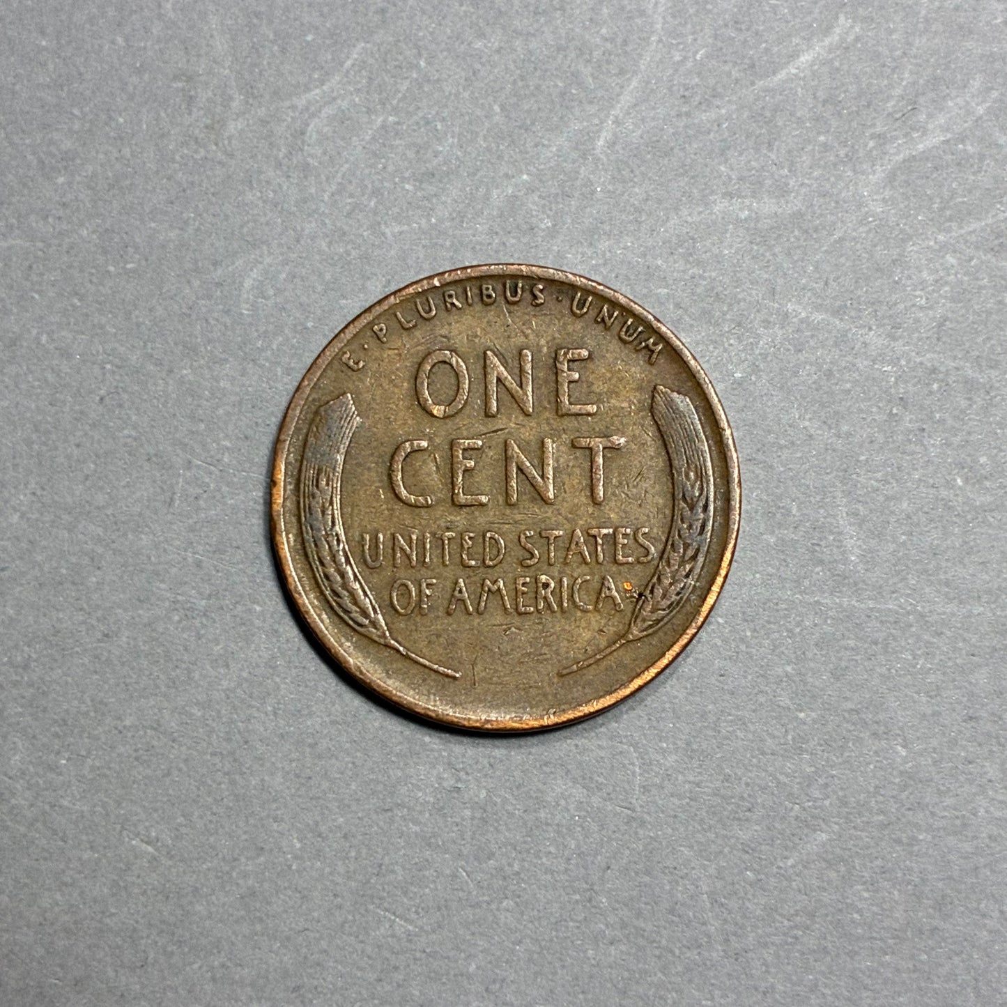 1945 WHEAT PENNY NO MINT MARK