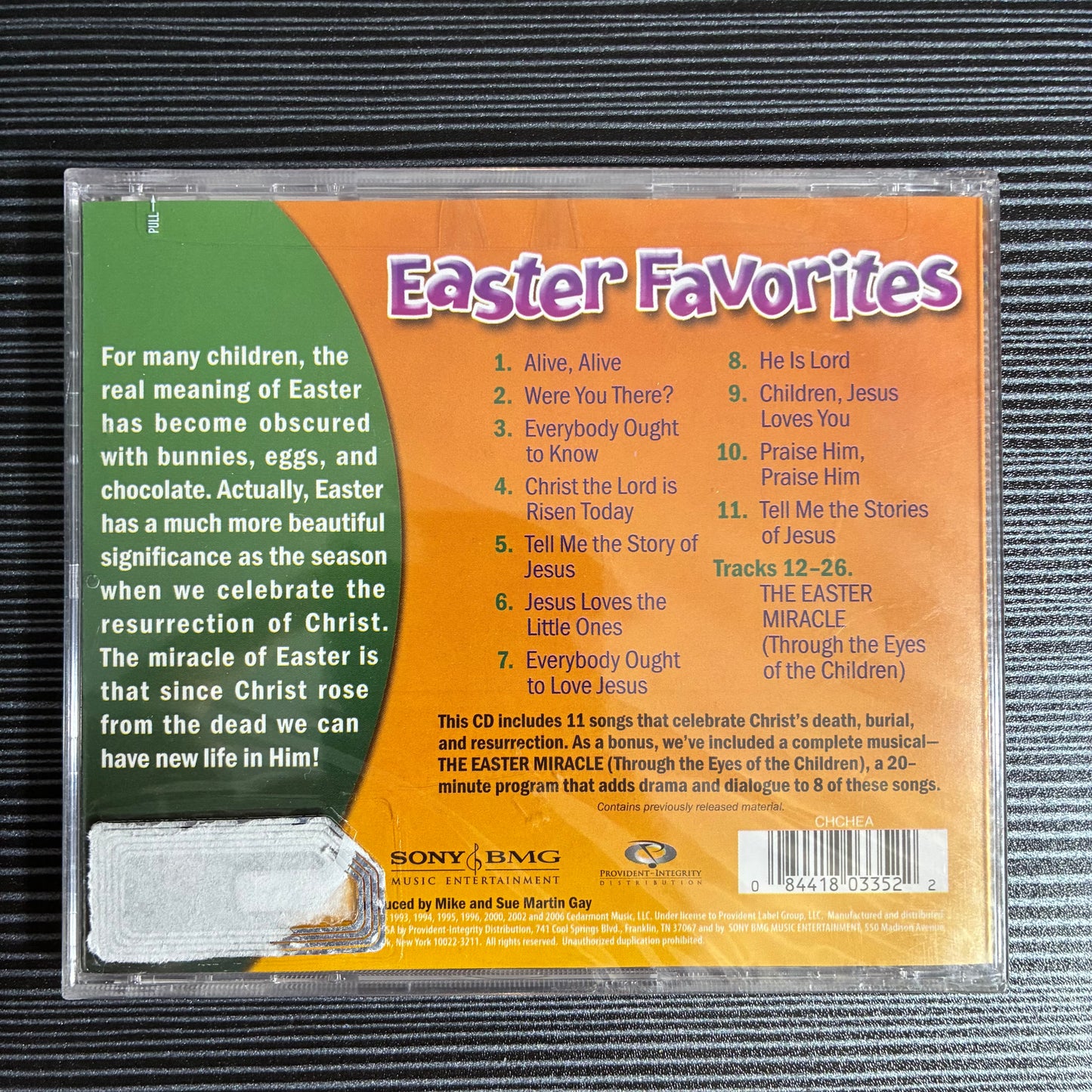 EASTER FAVORITES 11 CLASSIC SONGS OF FAITH CEDARMONT KIDS CD - SEALED (2006)
