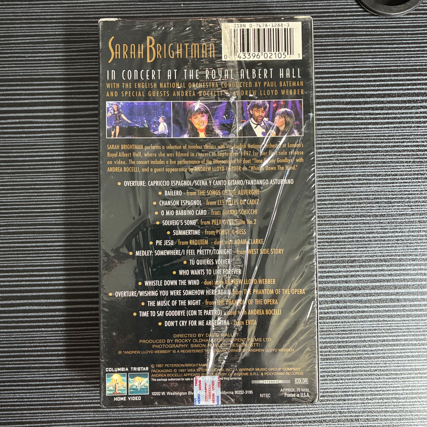 SARAH BRIGHTMAN IN CONCERT WITH SPECIAL GUESTS VHS (1997) SEALED
